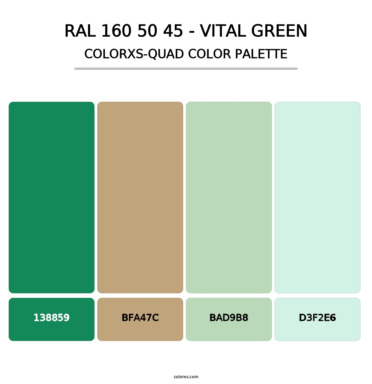 RAL 160 50 45 - Vital Green - Colorxs Quad Palette