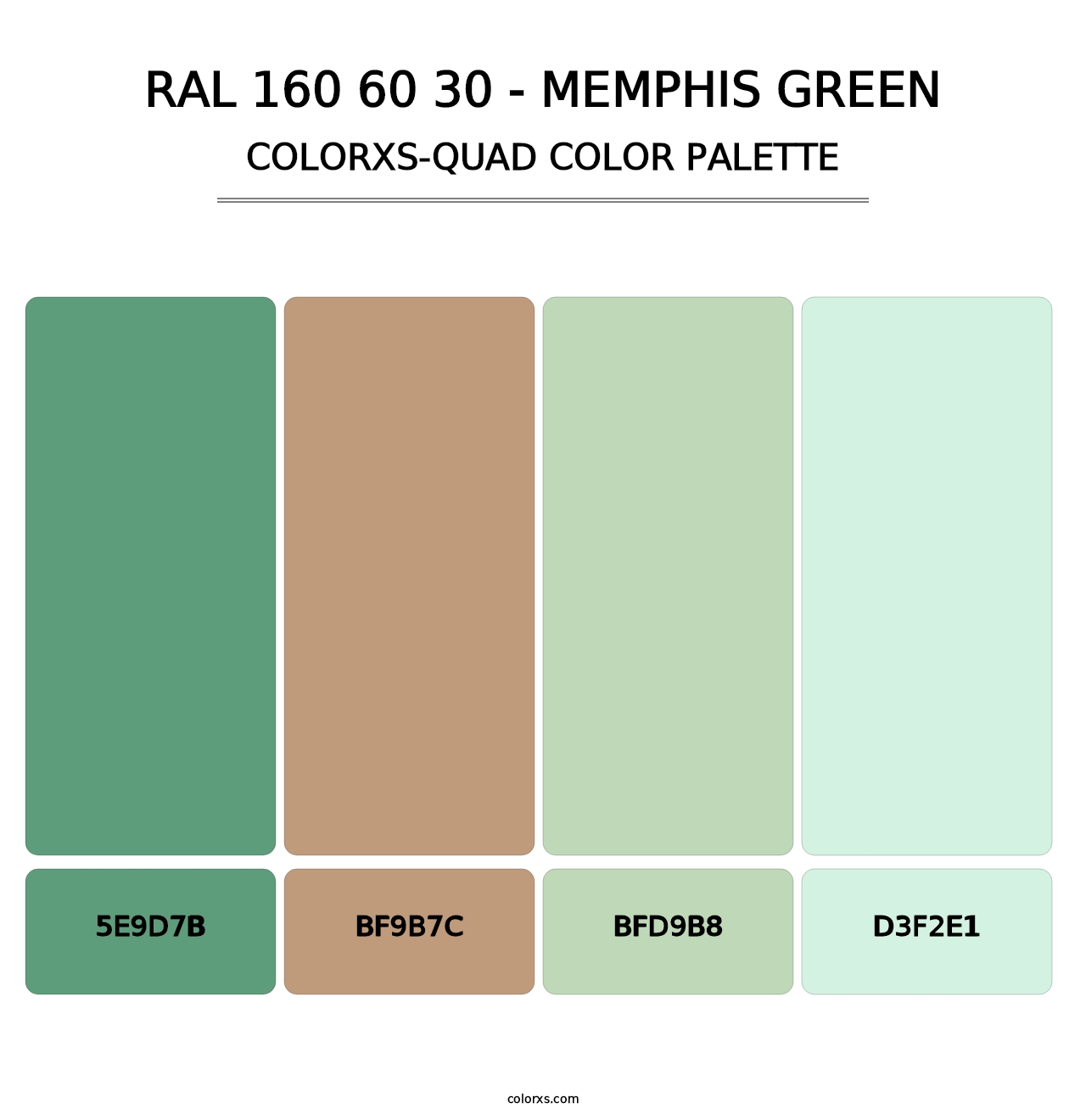 RAL 160 60 30 - Memphis Green - Colorxs Quad Palette