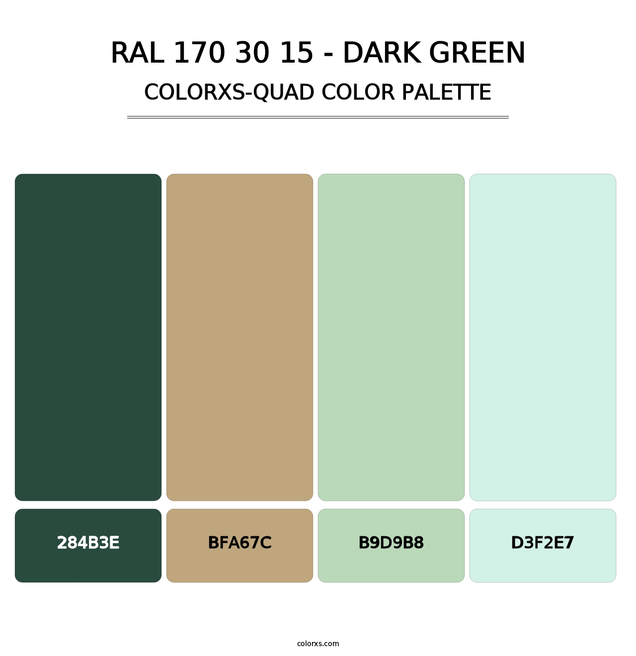 RAL 170 30 15 - Dark Green - Colorxs Quad Palette