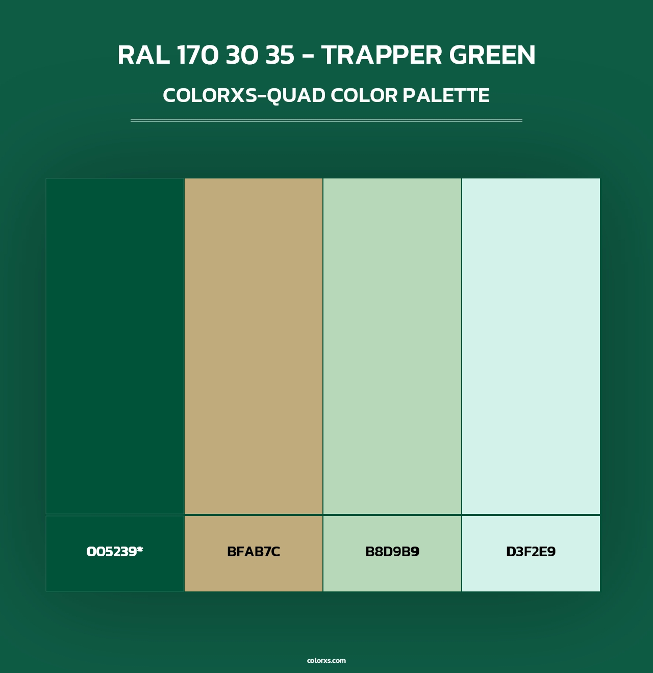 RAL 170 30 35 - Trapper Green - Colorxs Quad Palette