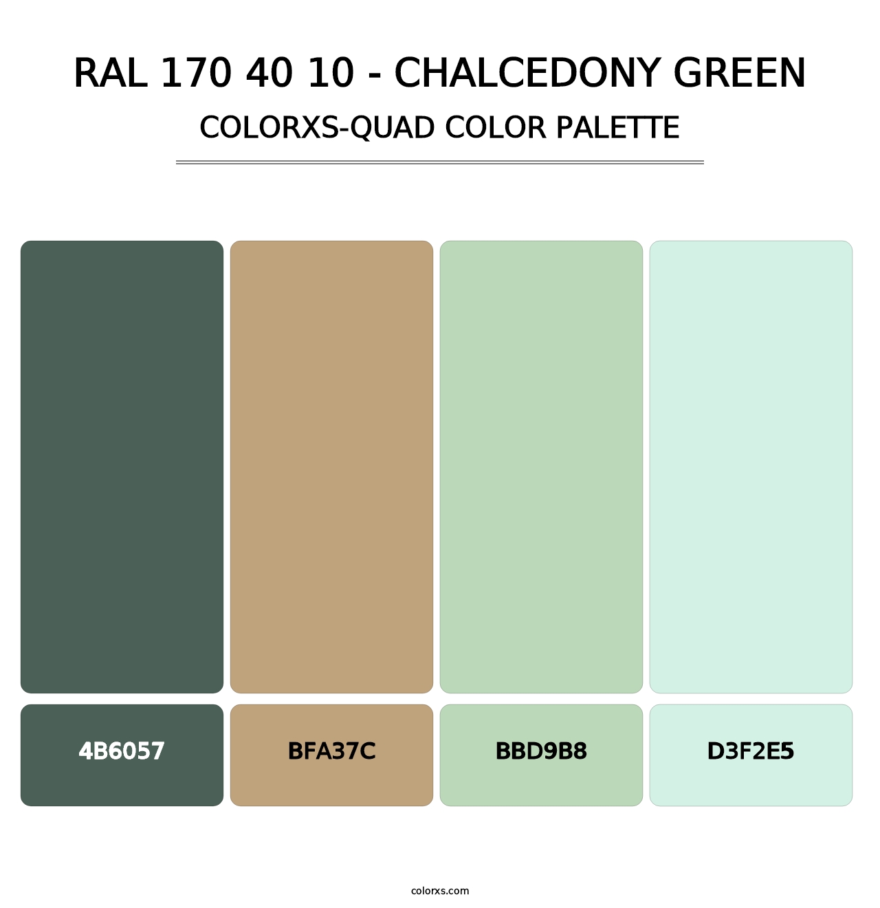 RAL 170 40 10 - Chalcedony Green - Colorxs Quad Palette