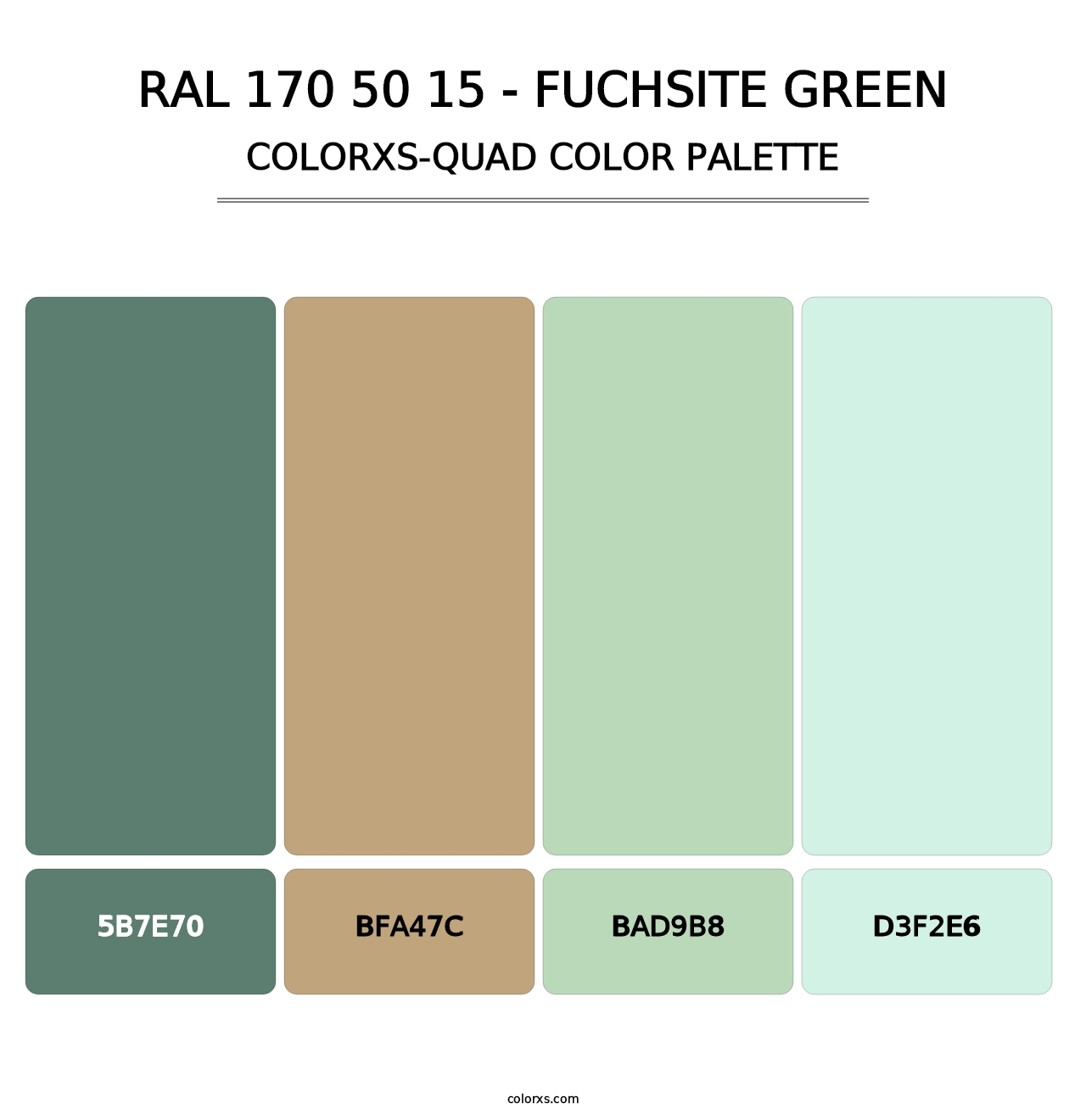 RAL 170 50 15 - Fuchsite Green - Colorxs Quad Palette