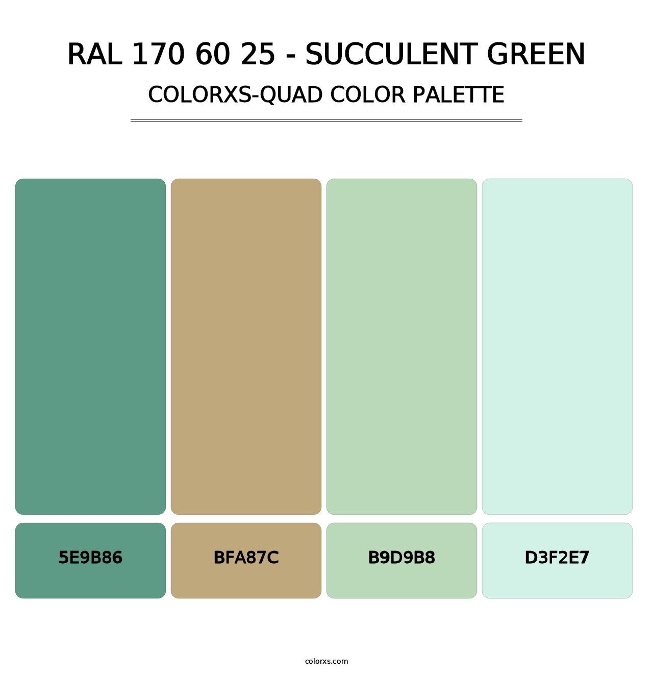 RAL 170 60 25 - Succulent Green - Colorxs Quad Palette