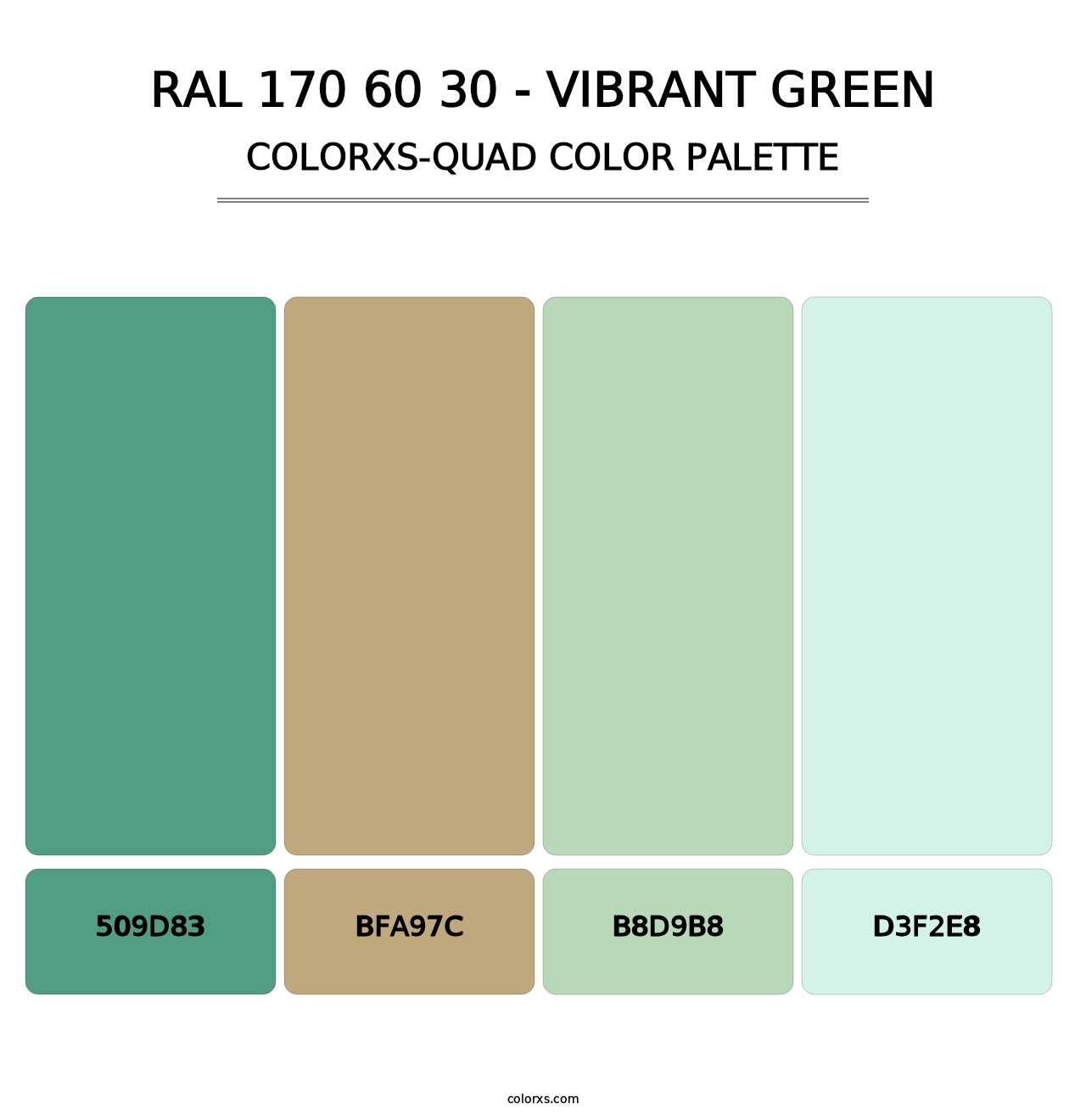 RAL 170 60 30 - Vibrant Green - Colorxs Quad Palette