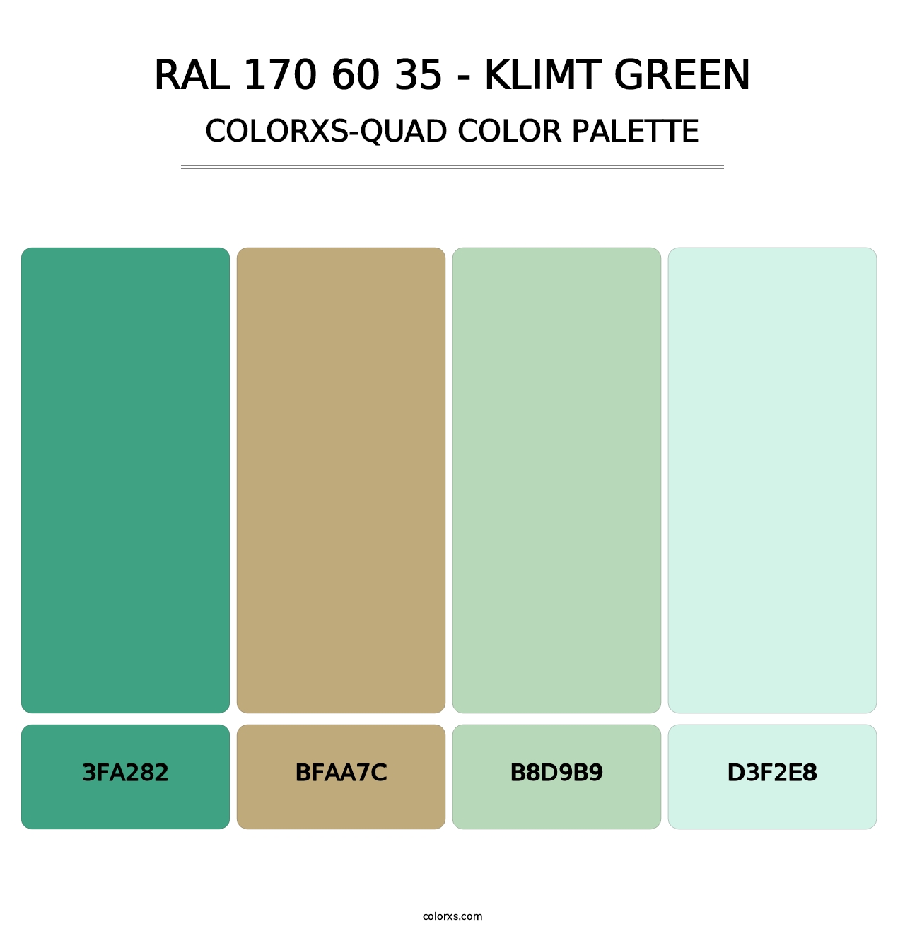 RAL 170 60 35 - Klimt Green - Colorxs Quad Palette