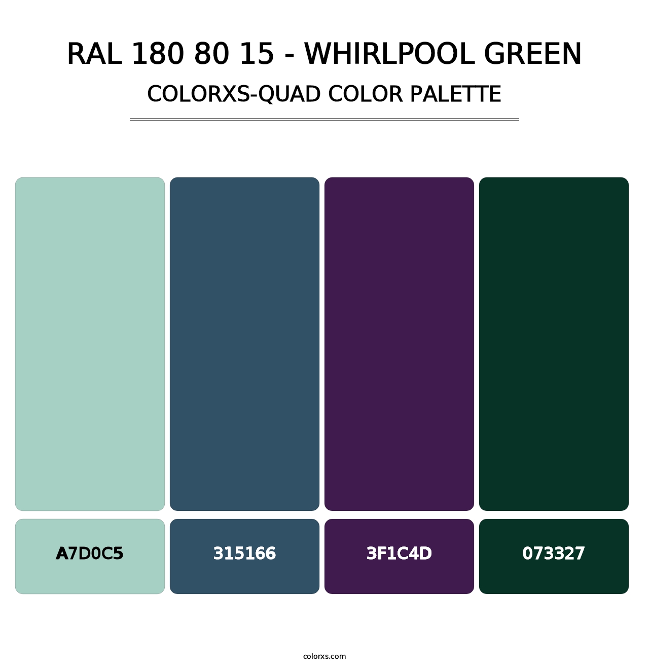 RAL 180 80 15 - Whirlpool Green - Colorxs Quad Palette