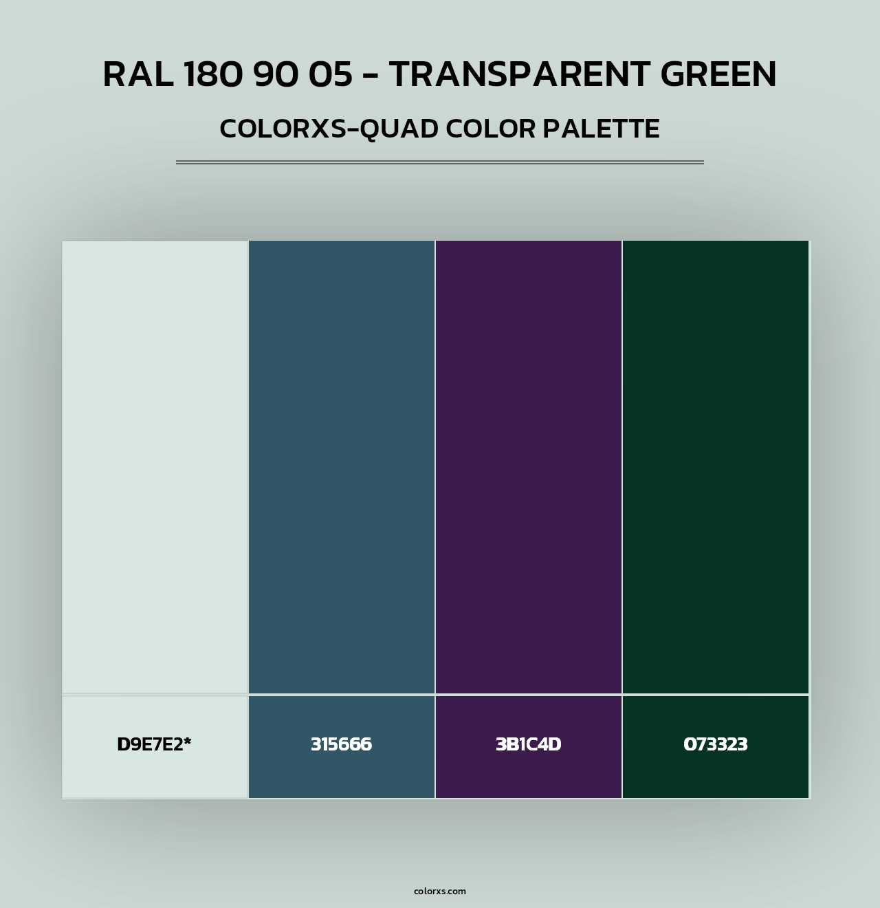 RAL 180 90 05 - Transparent Green - Colorxs Quad Palette