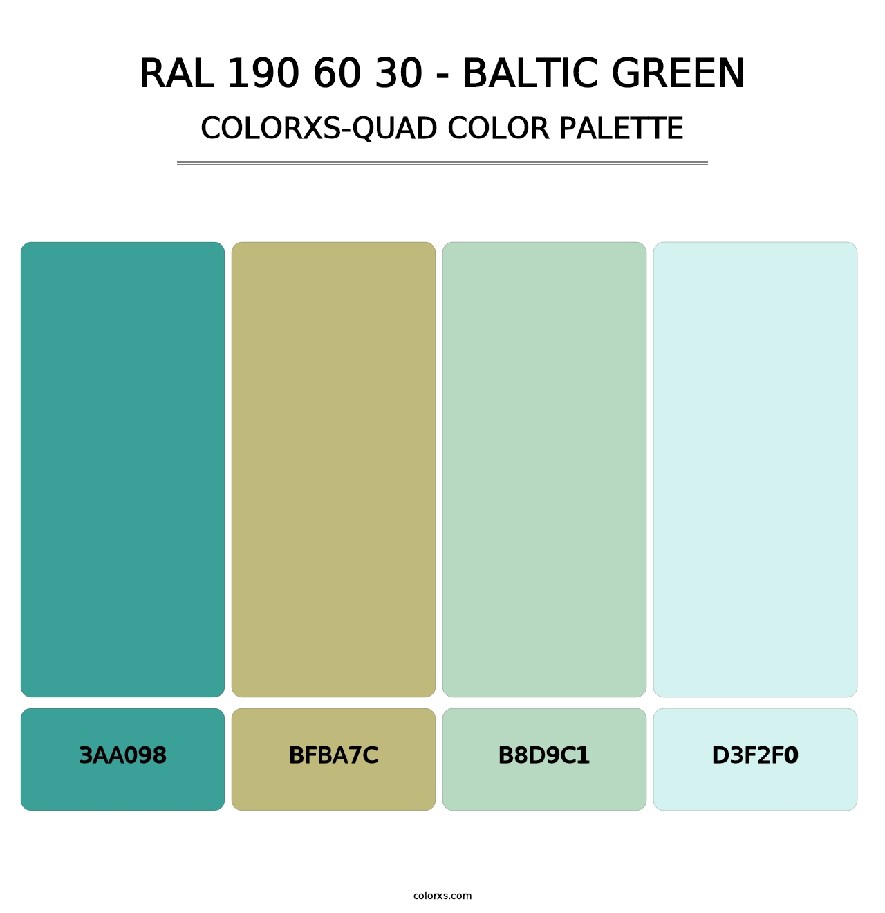 RAL 190 60 30 - Baltic Green - Colorxs Quad Palette