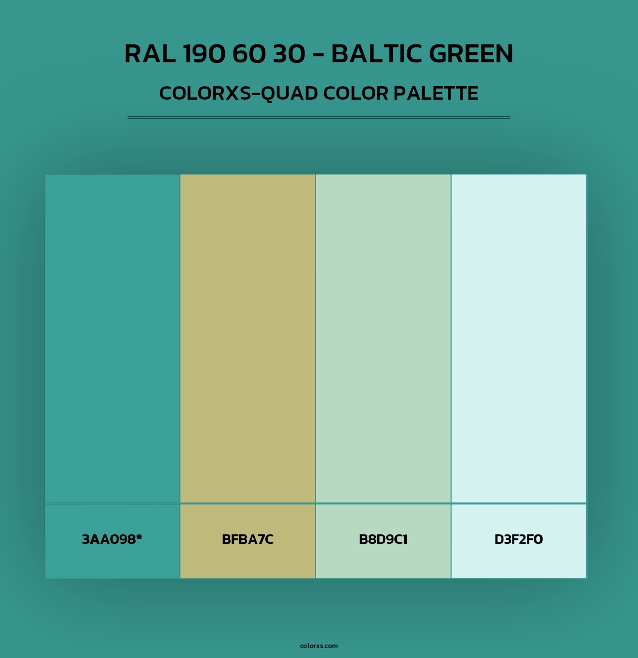 RAL 190 60 30 - Baltic Green - Colorxs Quad Palette
