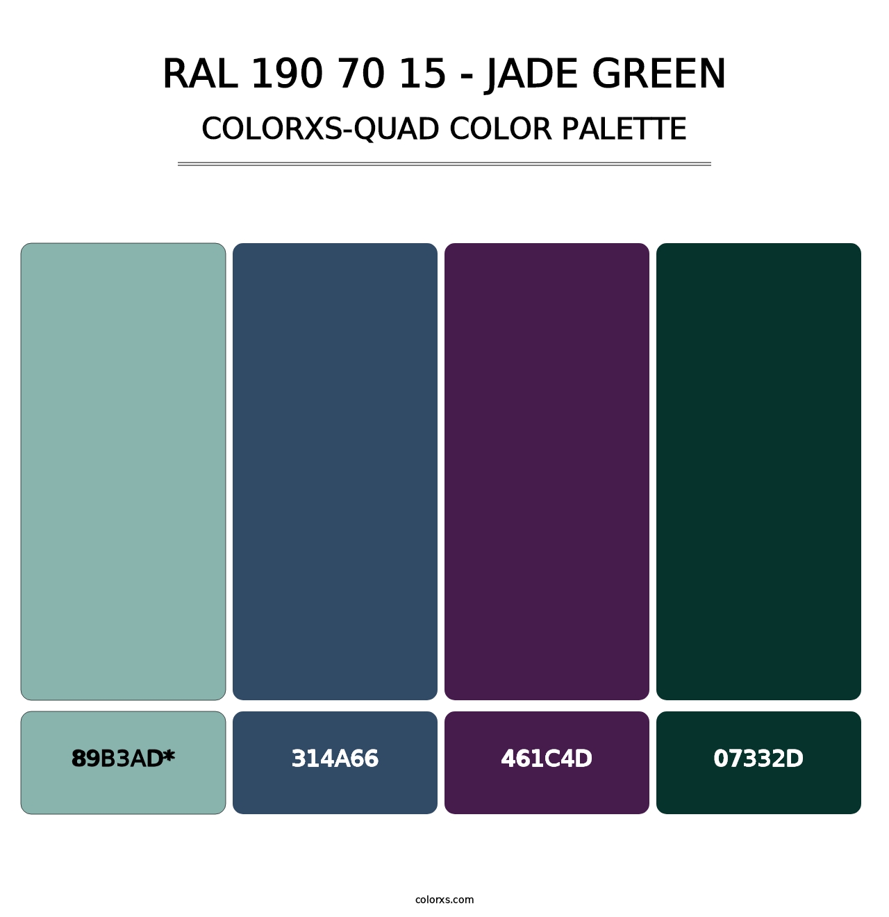 RAL 190 70 15 - Jade Green - Colorxs Quad Palette