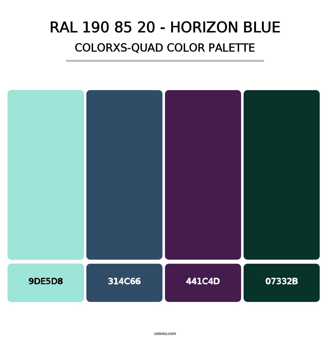 RAL 190 85 20 - Horizon Blue - Colorxs Quad Palette