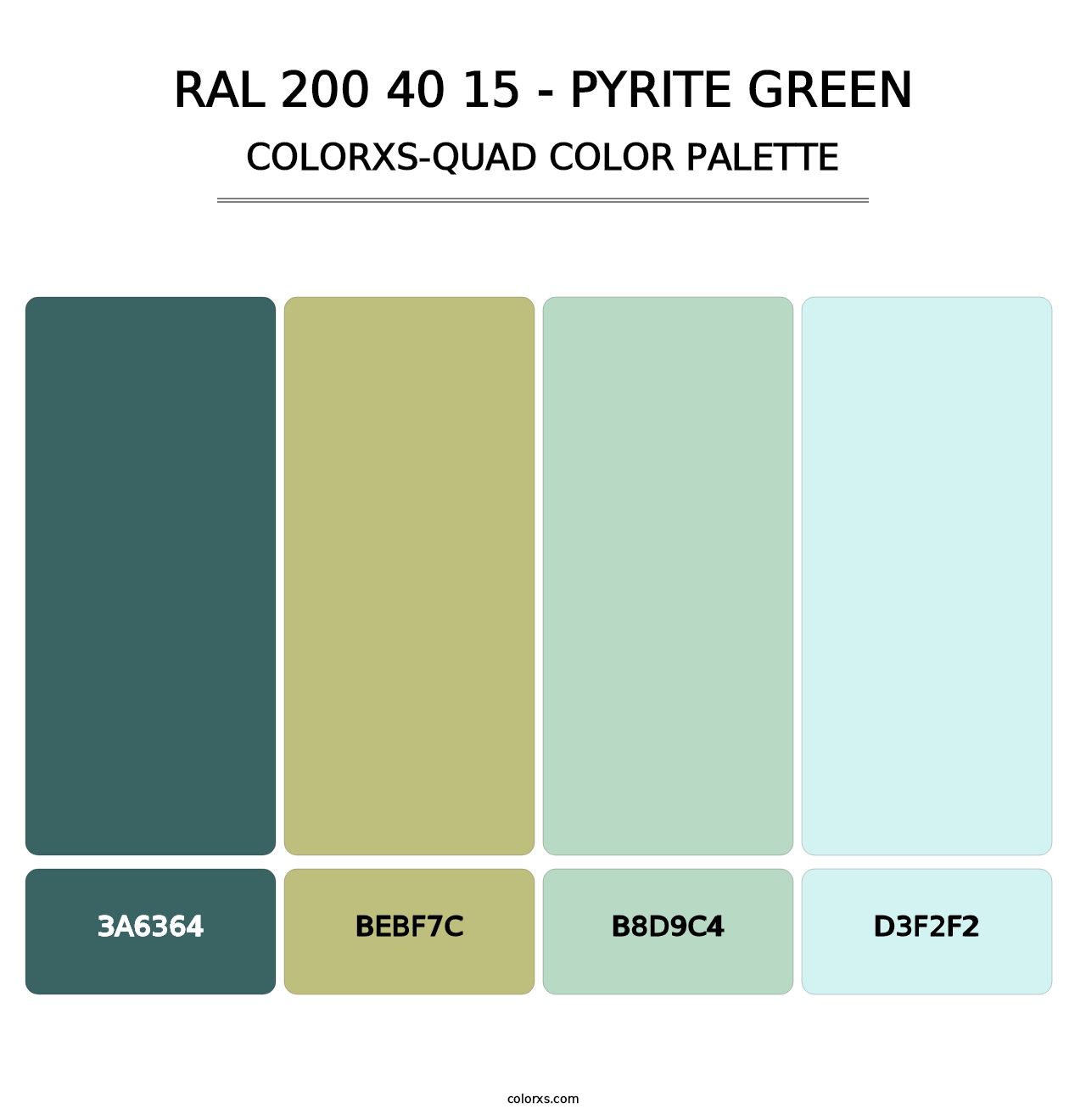 RAL 200 40 15 - Pyrite Green - Colorxs Quad Palette