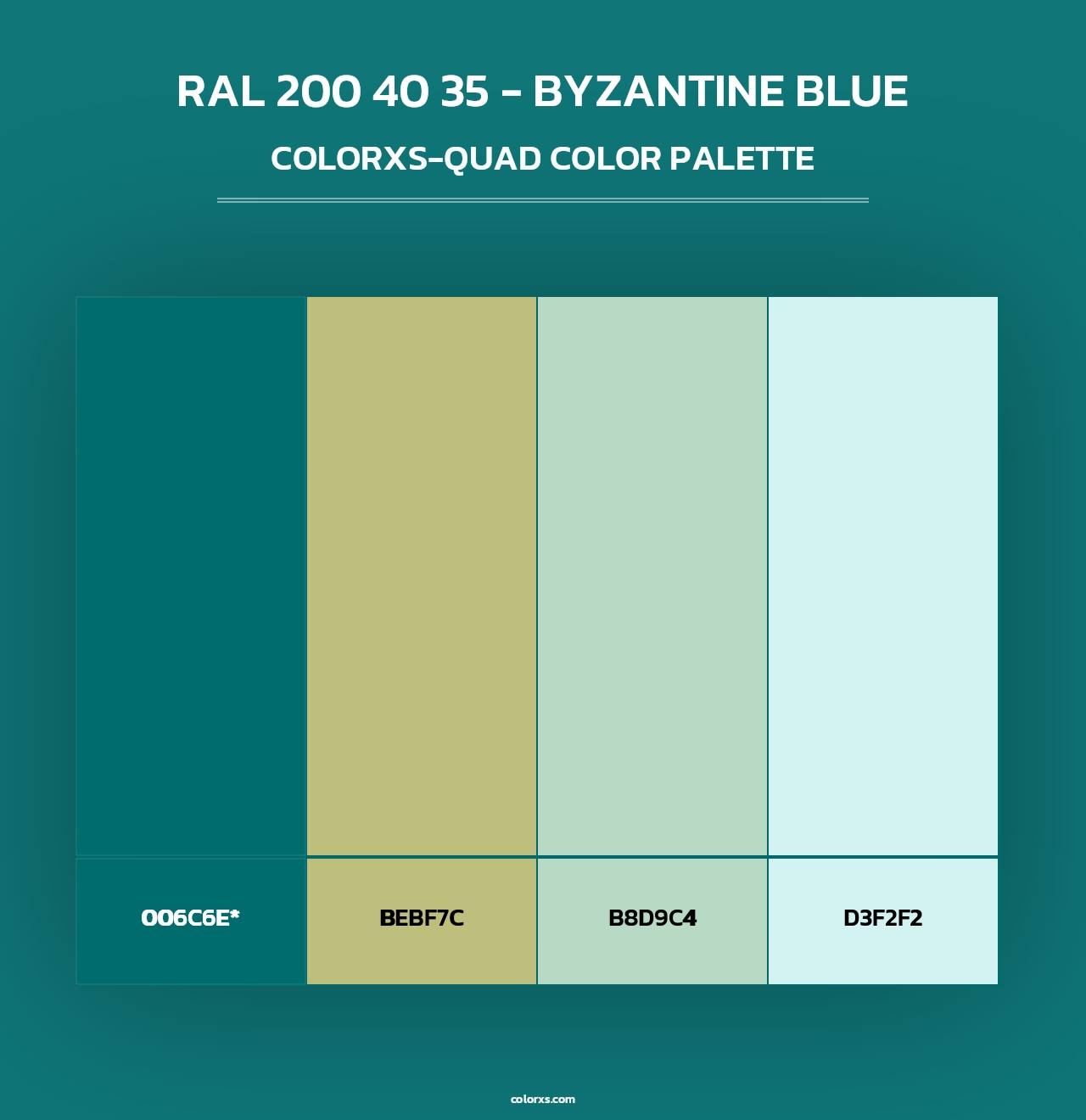 RAL 200 40 35 - Byzantine Blue - Colorxs Quad Palette
