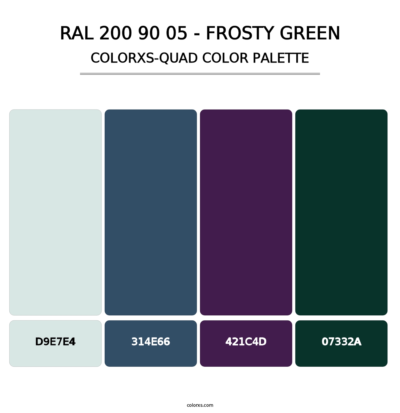 RAL 200 90 05 - Frosty Green - Colorxs Quad Palette