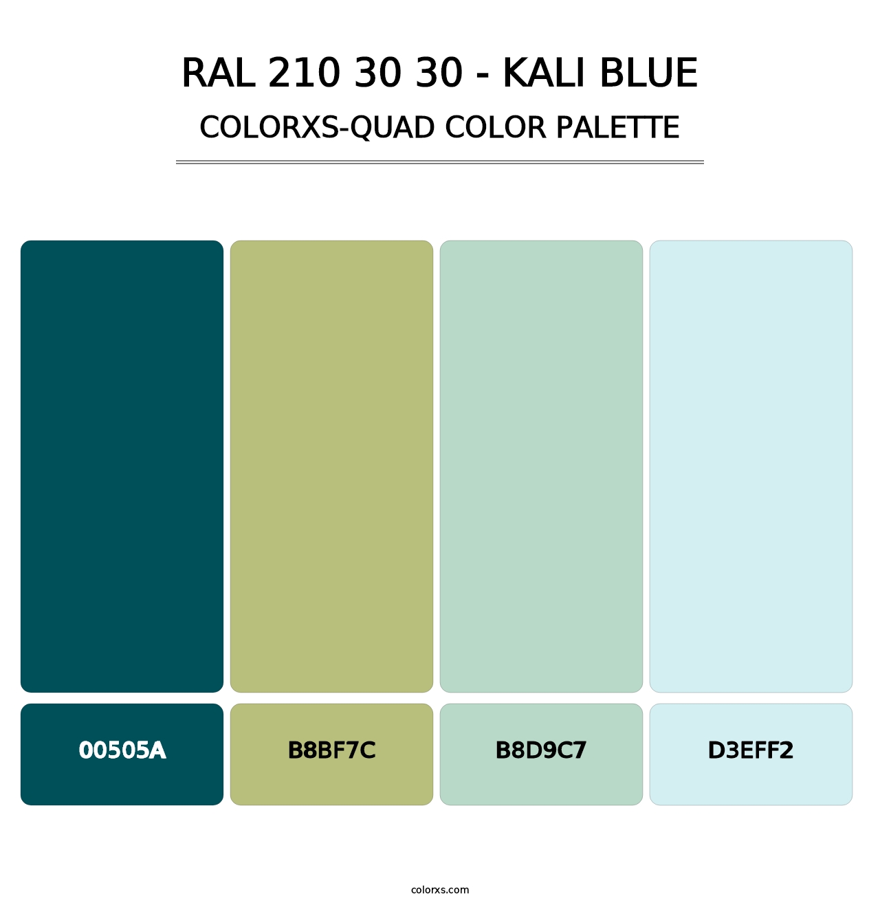 RAL 210 30 30 - Kali Blue - Colorxs Quad Palette