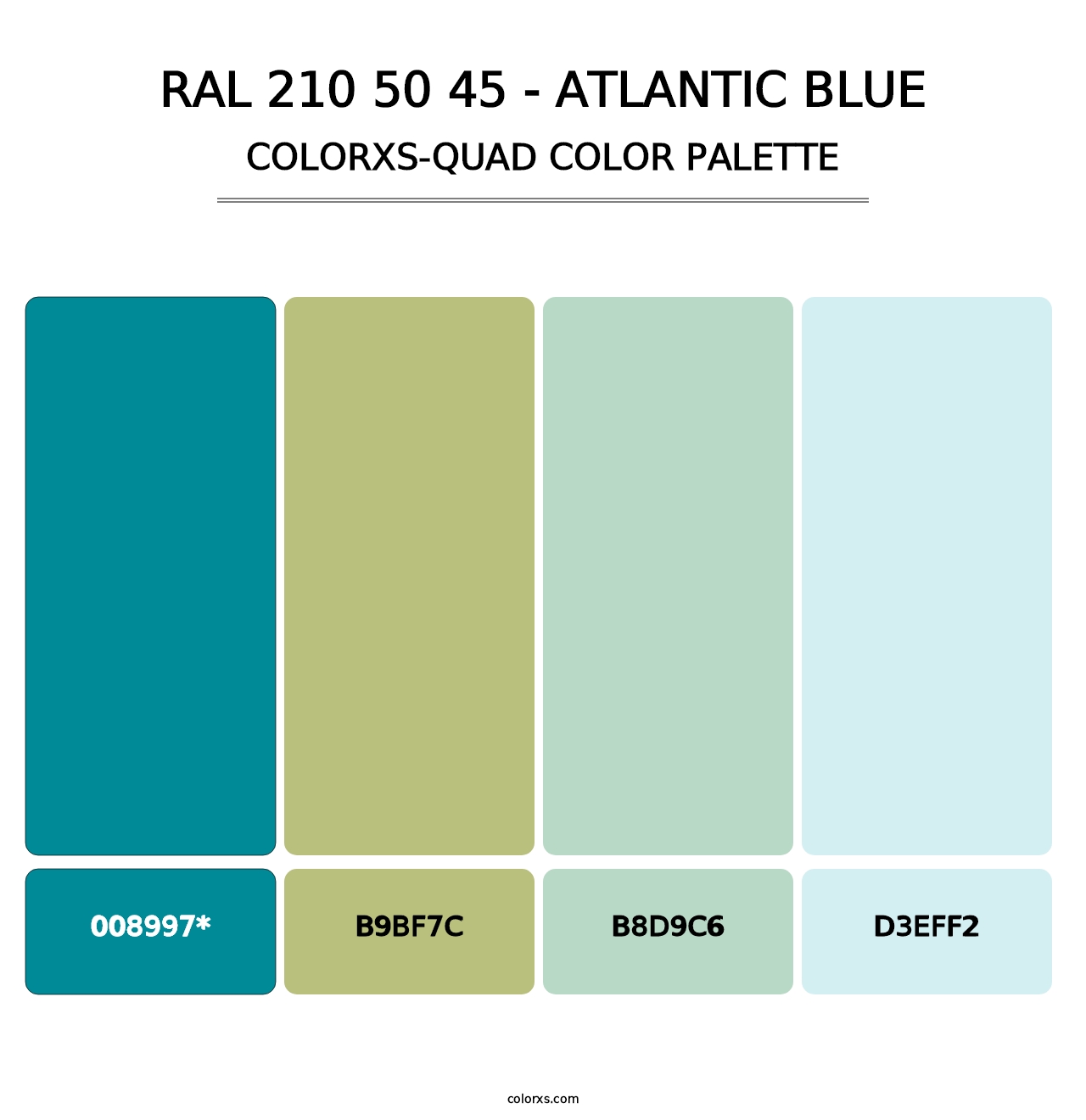 RAL 210 50 45 - Atlantic Blue - Colorxs Quad Palette