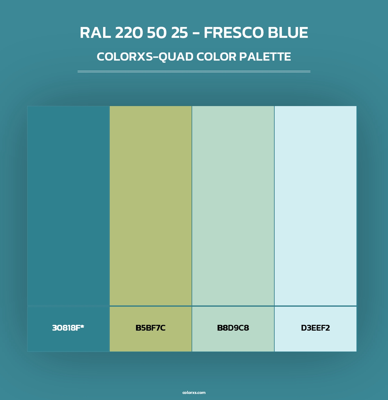 RAL 220 50 25 - Fresco Blue - Colorxs Quad Palette