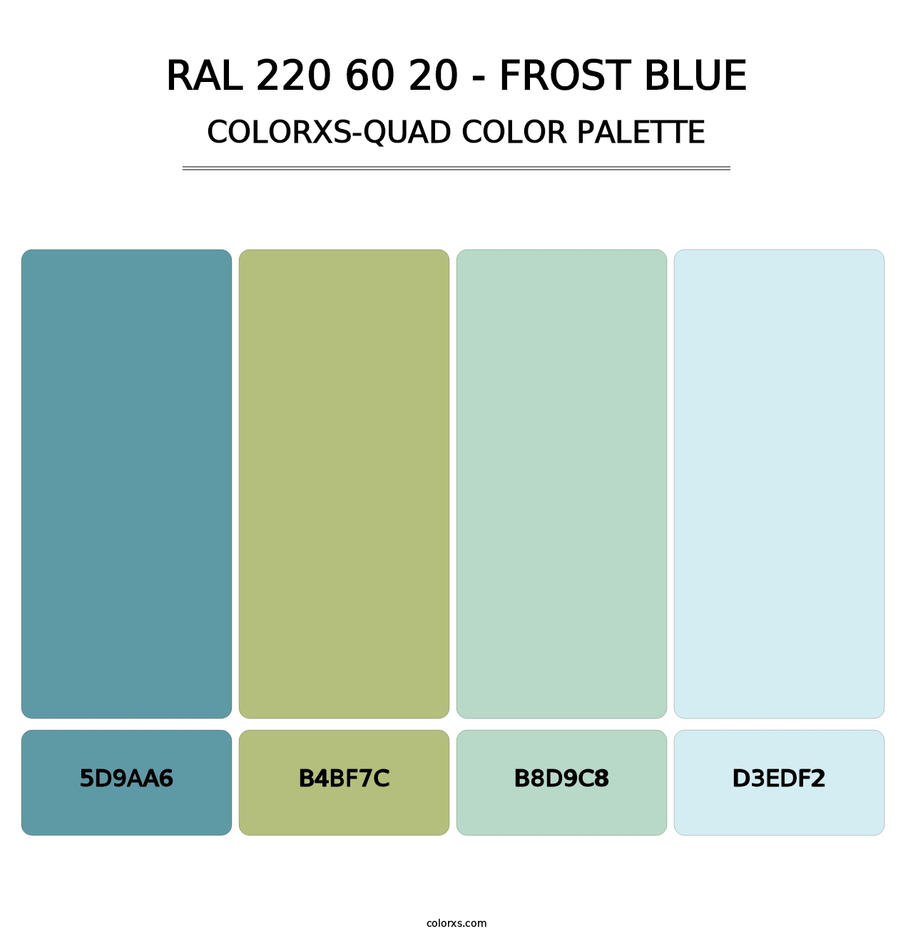 RAL 220 60 20 - Frost Blue - Colorxs Quad Palette
