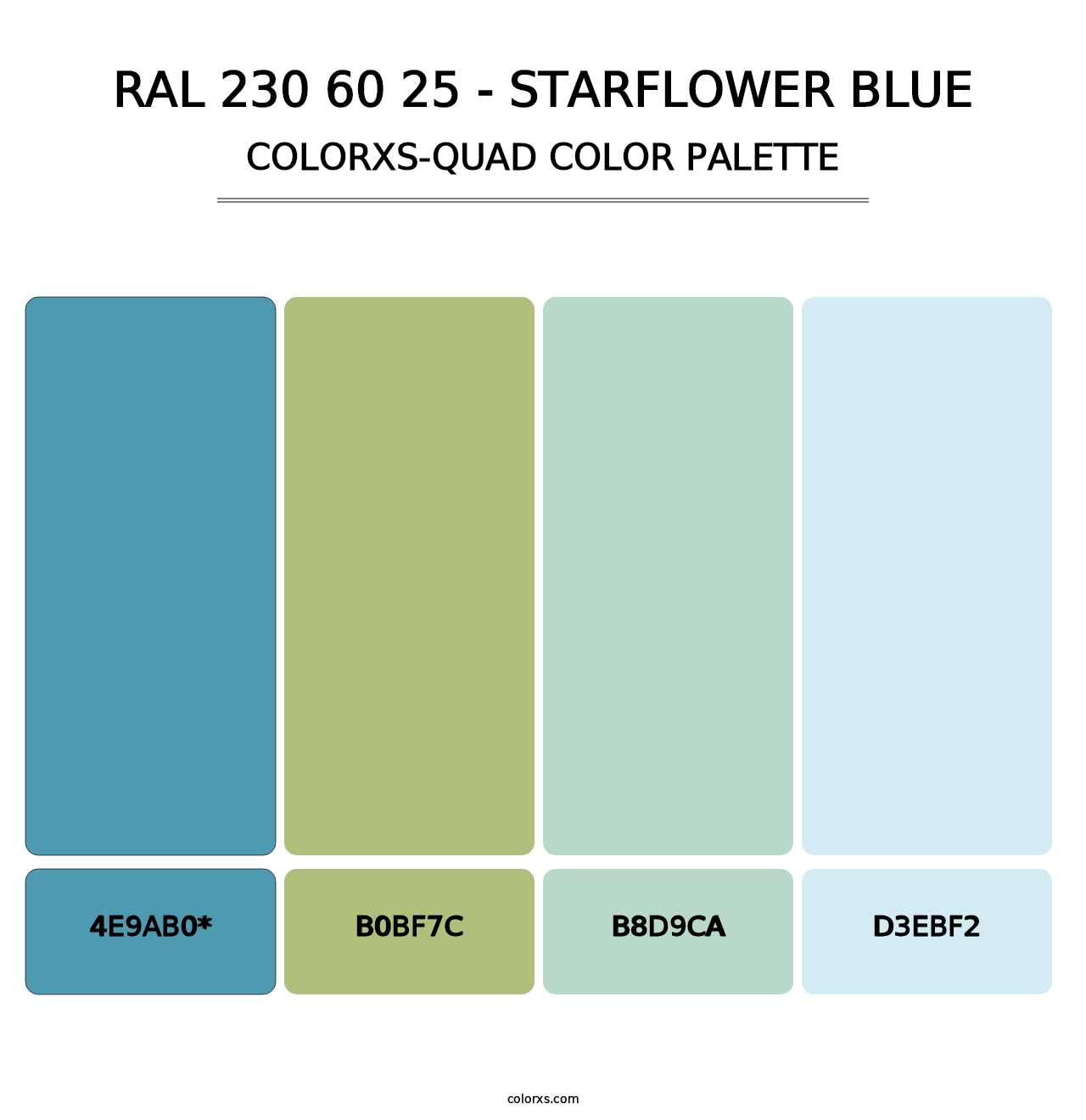 RAL 230 60 25 - Starflower Blue - Colorxs Quad Palette