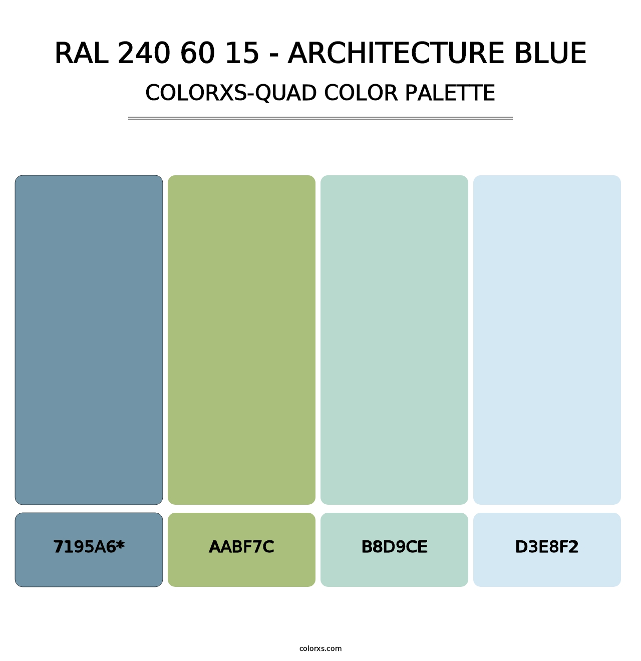 RAL 240 60 15 - Architecture Blue - Colorxs Quad Palette