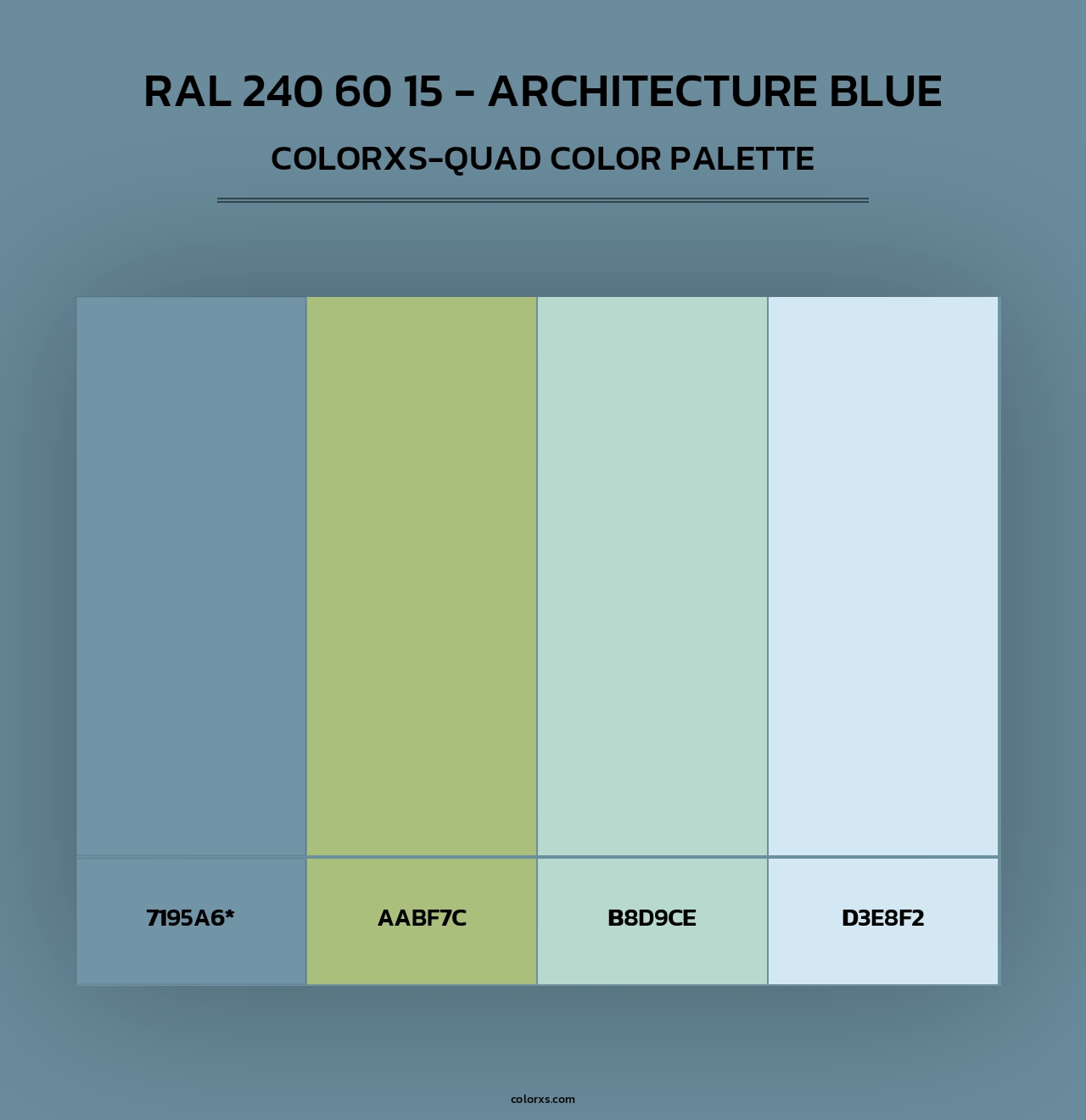 RAL 240 60 15 - Architecture Blue - Colorxs Quad Palette
