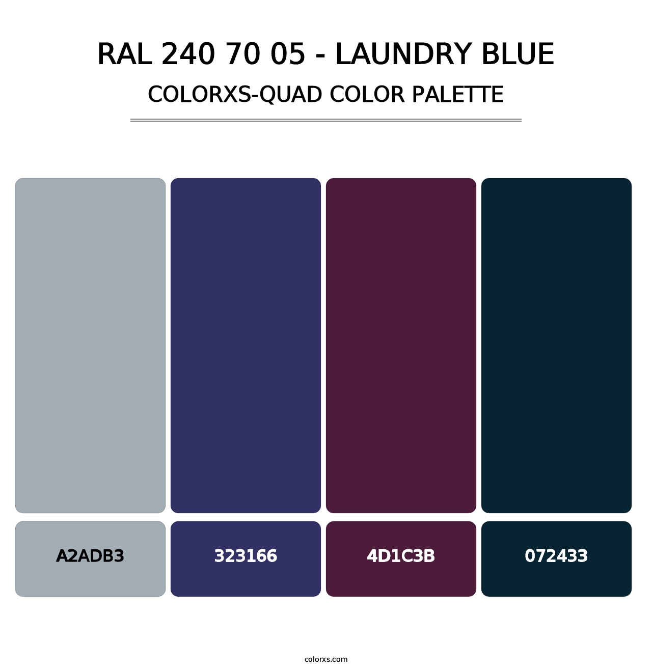 RAL 240 70 05 - Laundry Blue - Colorxs Quad Palette