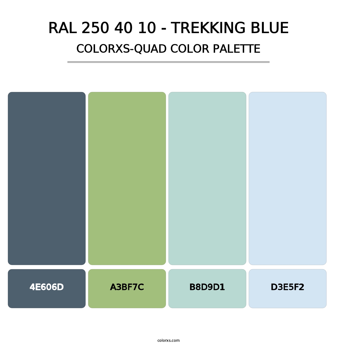 RAL 250 40 10 - Trekking Blue - Colorxs Quad Palette
