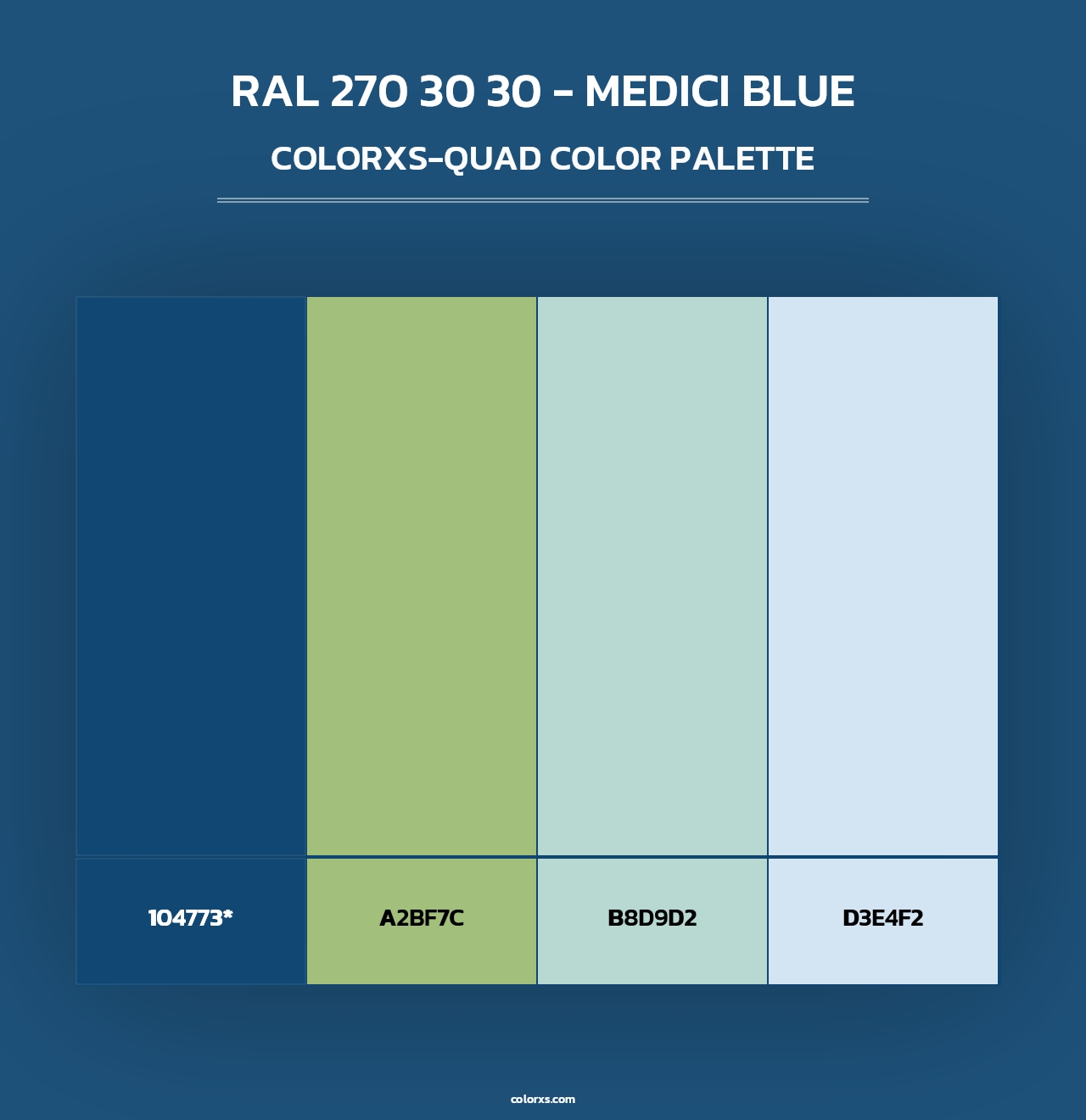 RAL 270 30 30 - Medici Blue - Colorxs Quad Palette