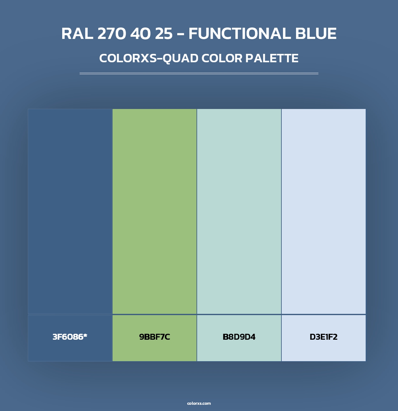RAL 270 40 25 - Functional Blue - Colorxs Quad Palette