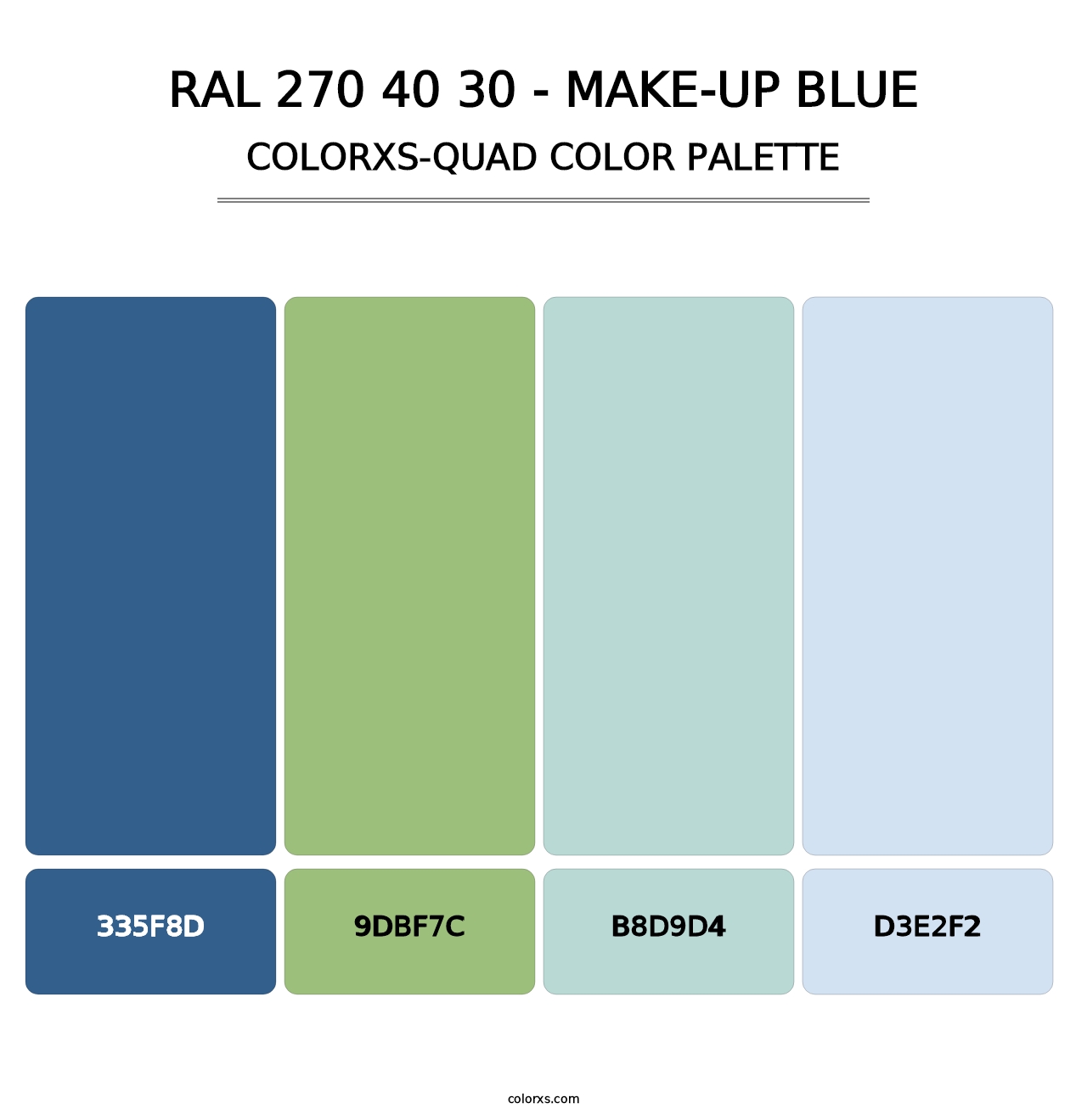 RAL 270 40 30 - Make-Up Blue - Colorxs Quad Palette