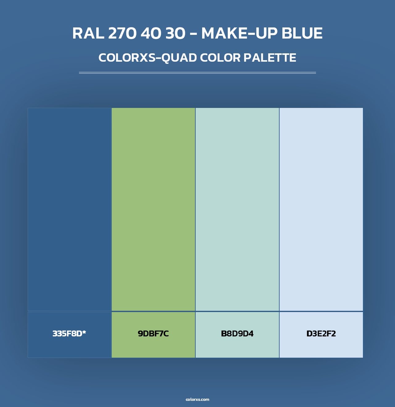 RAL 270 40 30 - Make-Up Blue - Colorxs Quad Palette