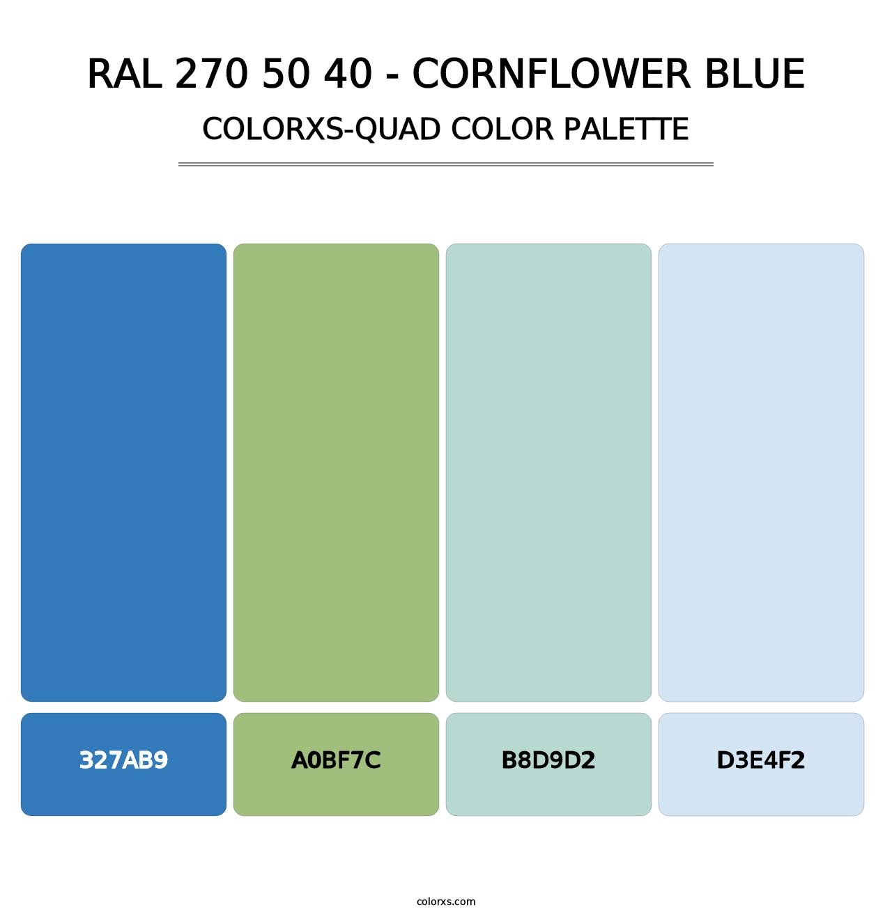 RAL 270 50 40 - Cornflower Blue - Colorxs Quad Palette