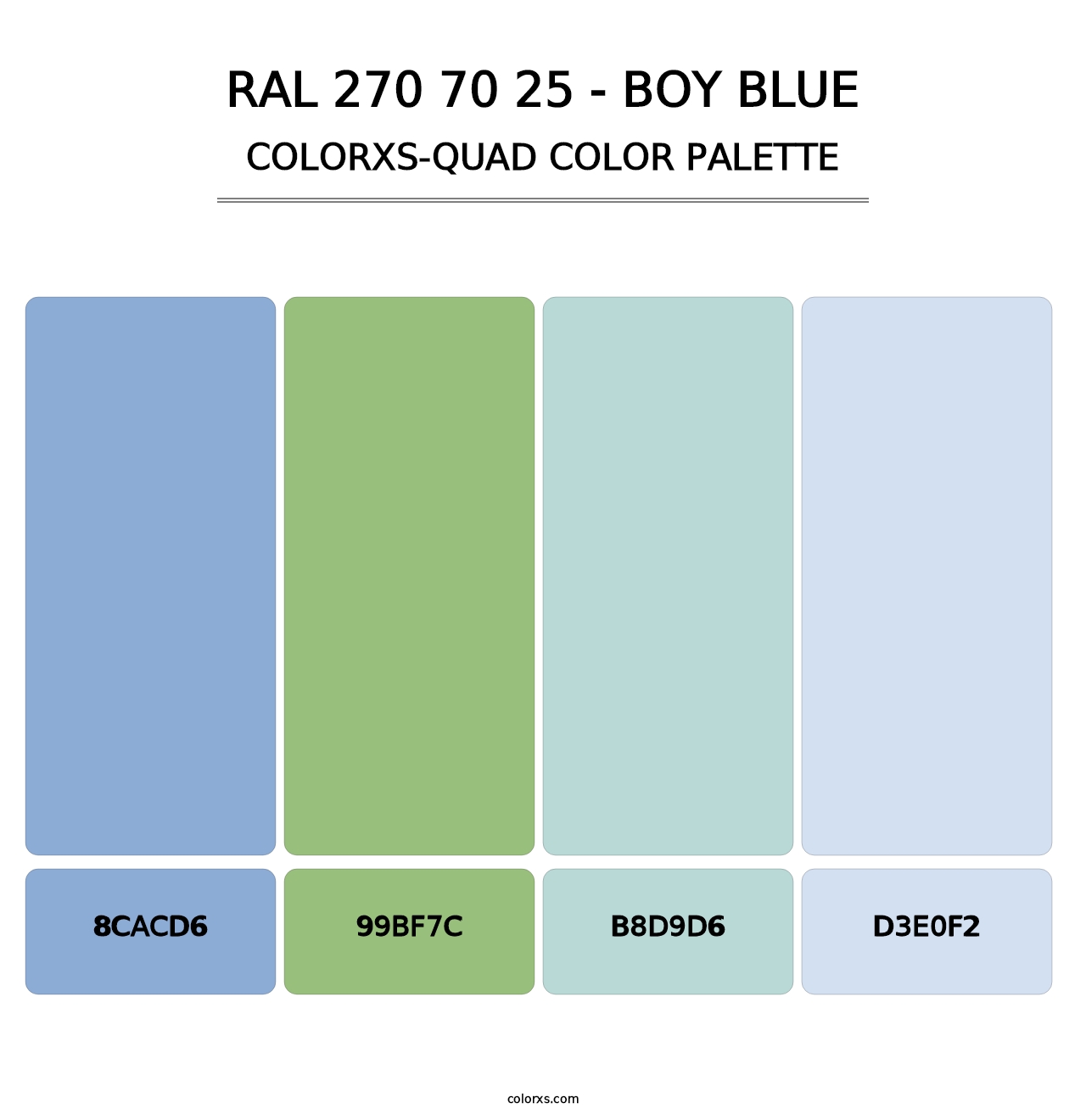 RAL 270 70 25 - Boy Blue - Colorxs Quad Palette