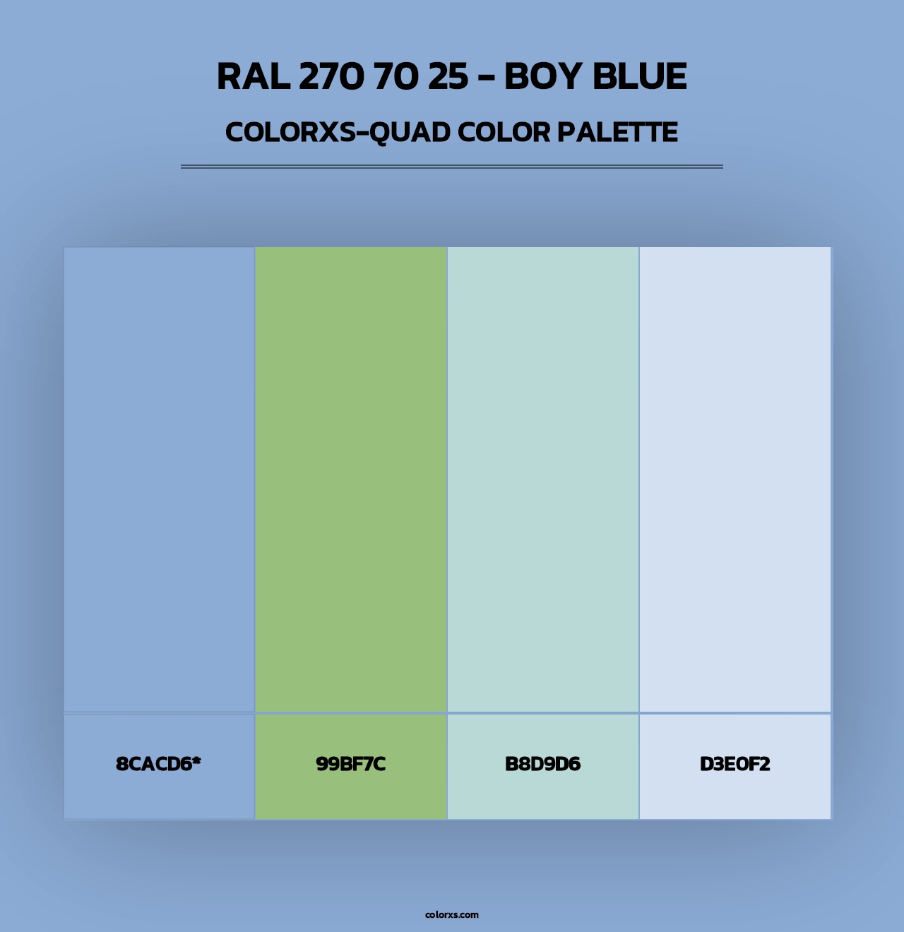 RAL 270 70 25 - Boy Blue - Colorxs Quad Palette