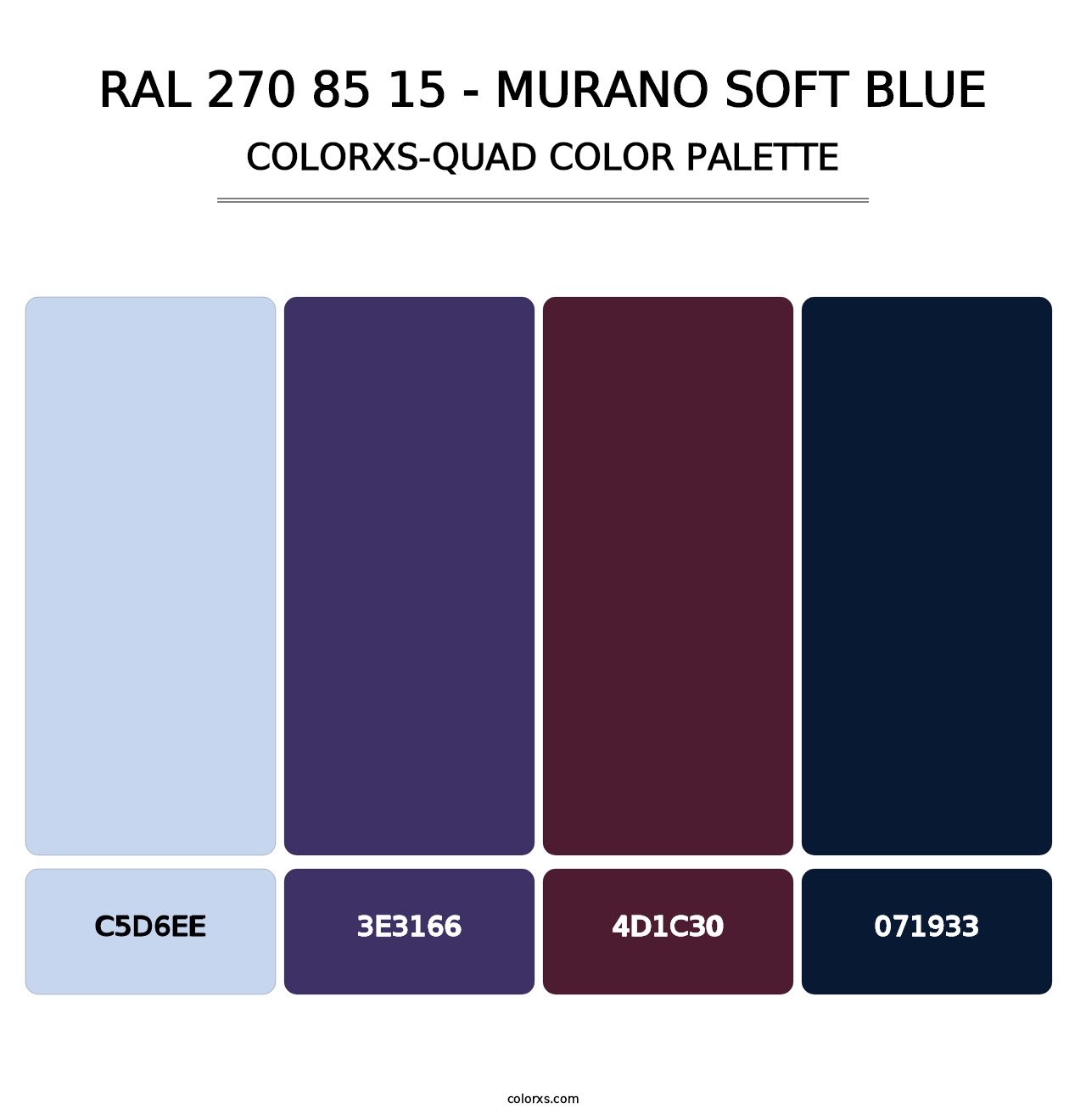 RAL 270 85 15 - Murano Soft Blue - Colorxs Quad Palette