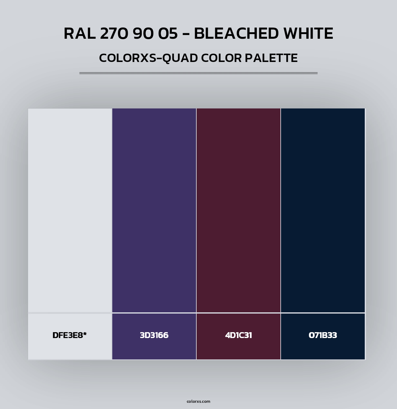 RAL 270 90 05 - Bleached White - Colorxs Quad Palette