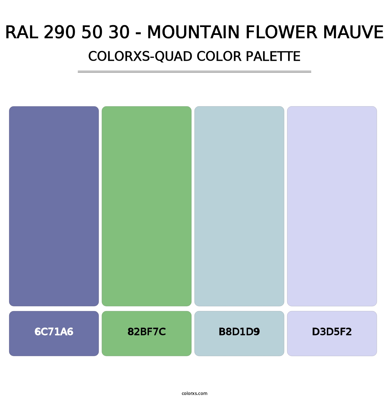 RAL 290 50 30 - Mountain Flower Mauve - Colorxs Quad Palette