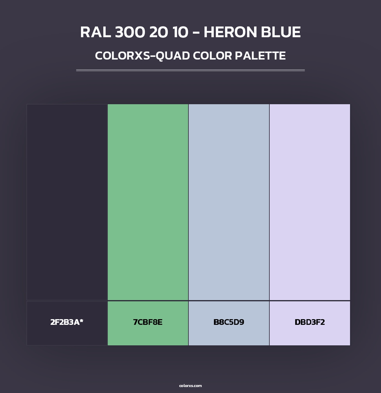 RAL 300 20 10 - Heron Blue - Colorxs Quad Palette