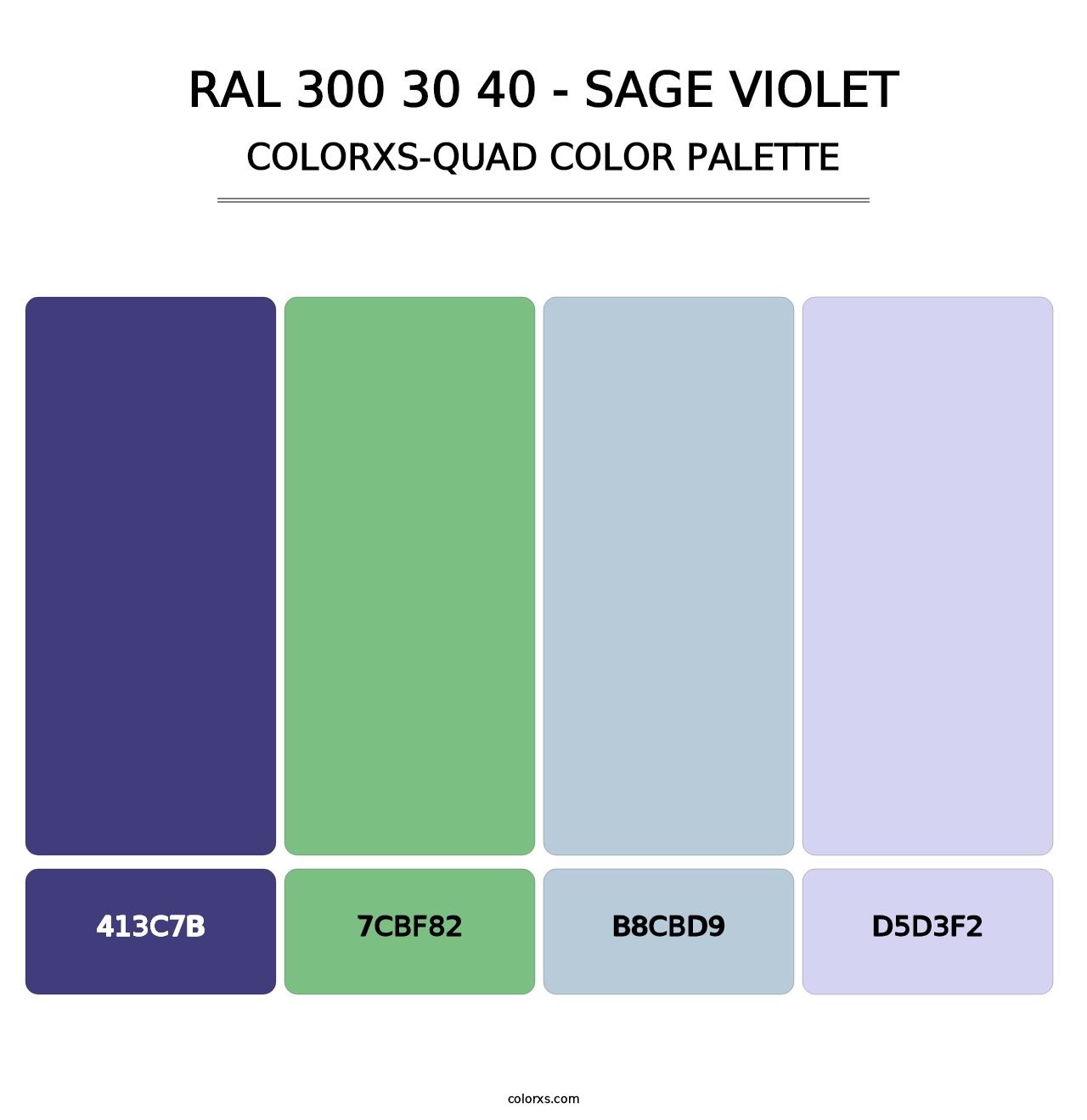 RAL 300 30 40 - Sage Violet - Colorxs Quad Palette