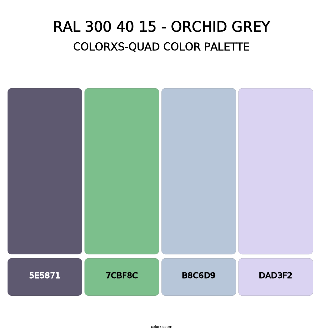 RAL 300 40 15 - Orchid Grey - Colorxs Quad Palette