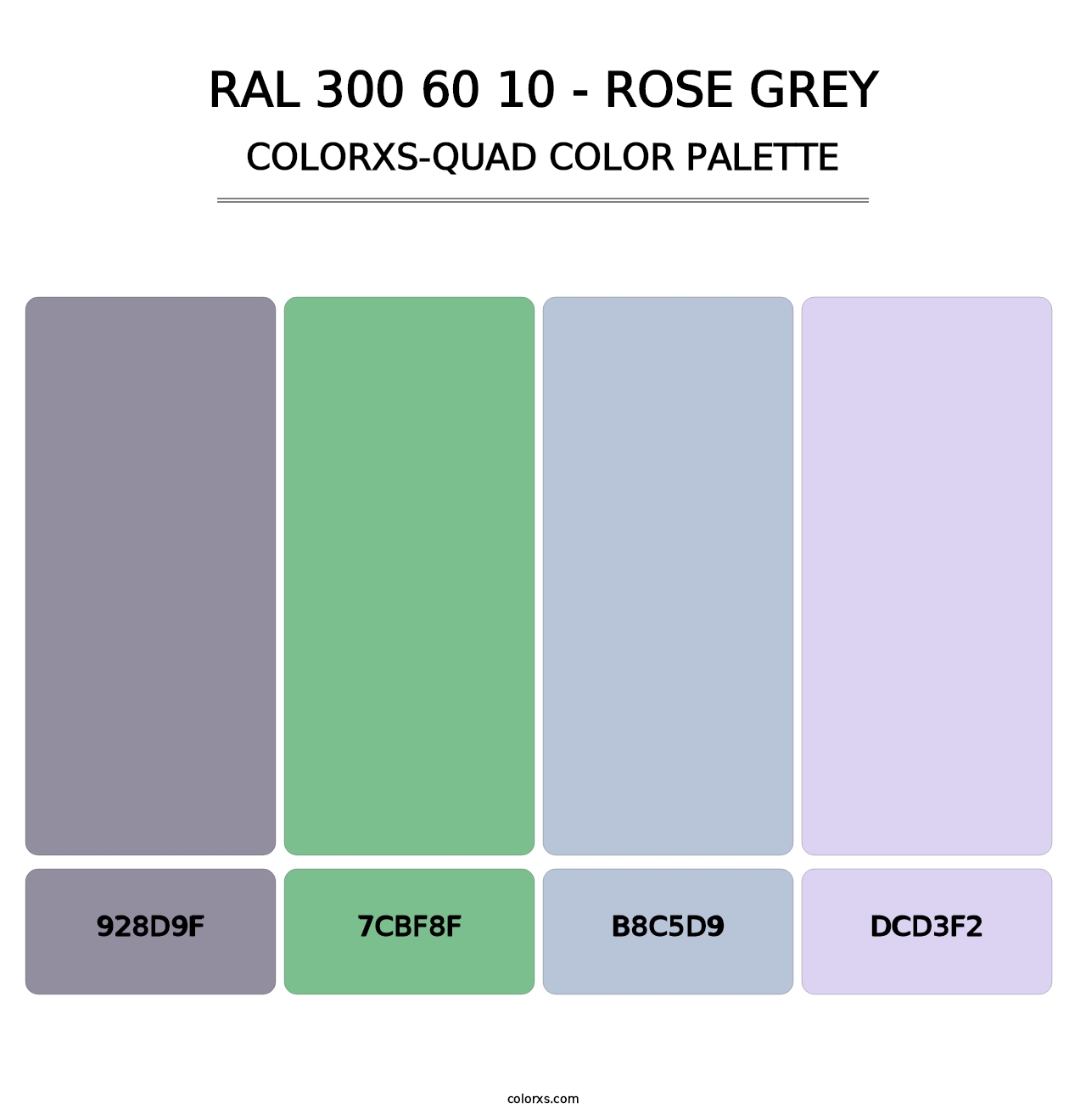 RAL 300 60 10 - Rose Grey - Colorxs Quad Palette