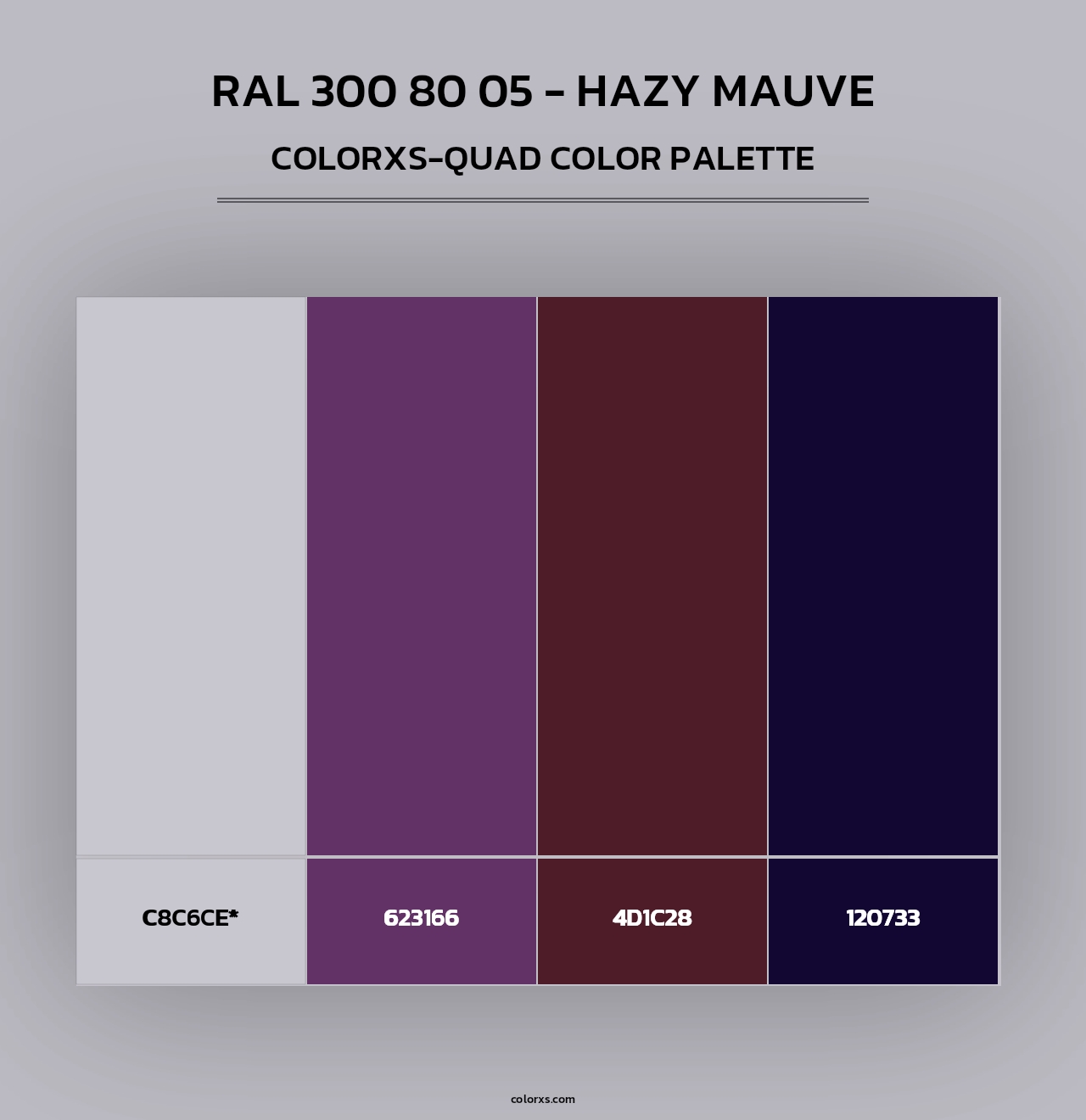 RAL 300 80 05 - Hazy Mauve - Colorxs Quad Palette