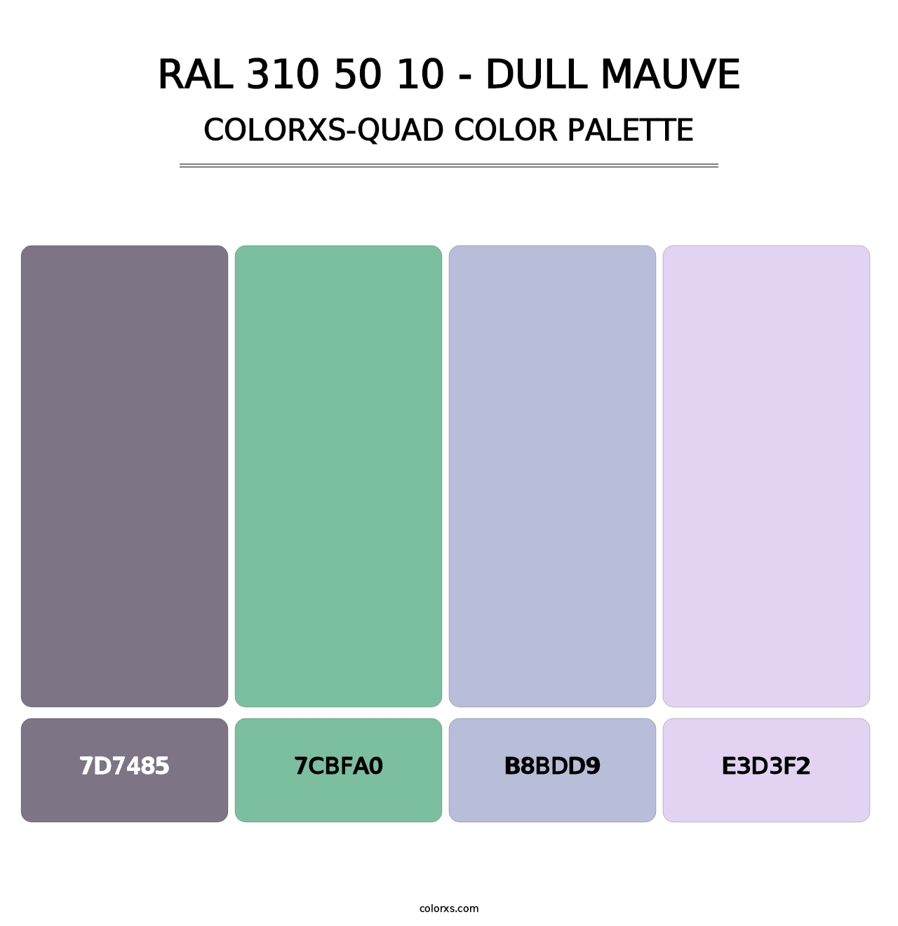 RAL 310 50 10 - Dull Mauve - Colorxs Quad Palette