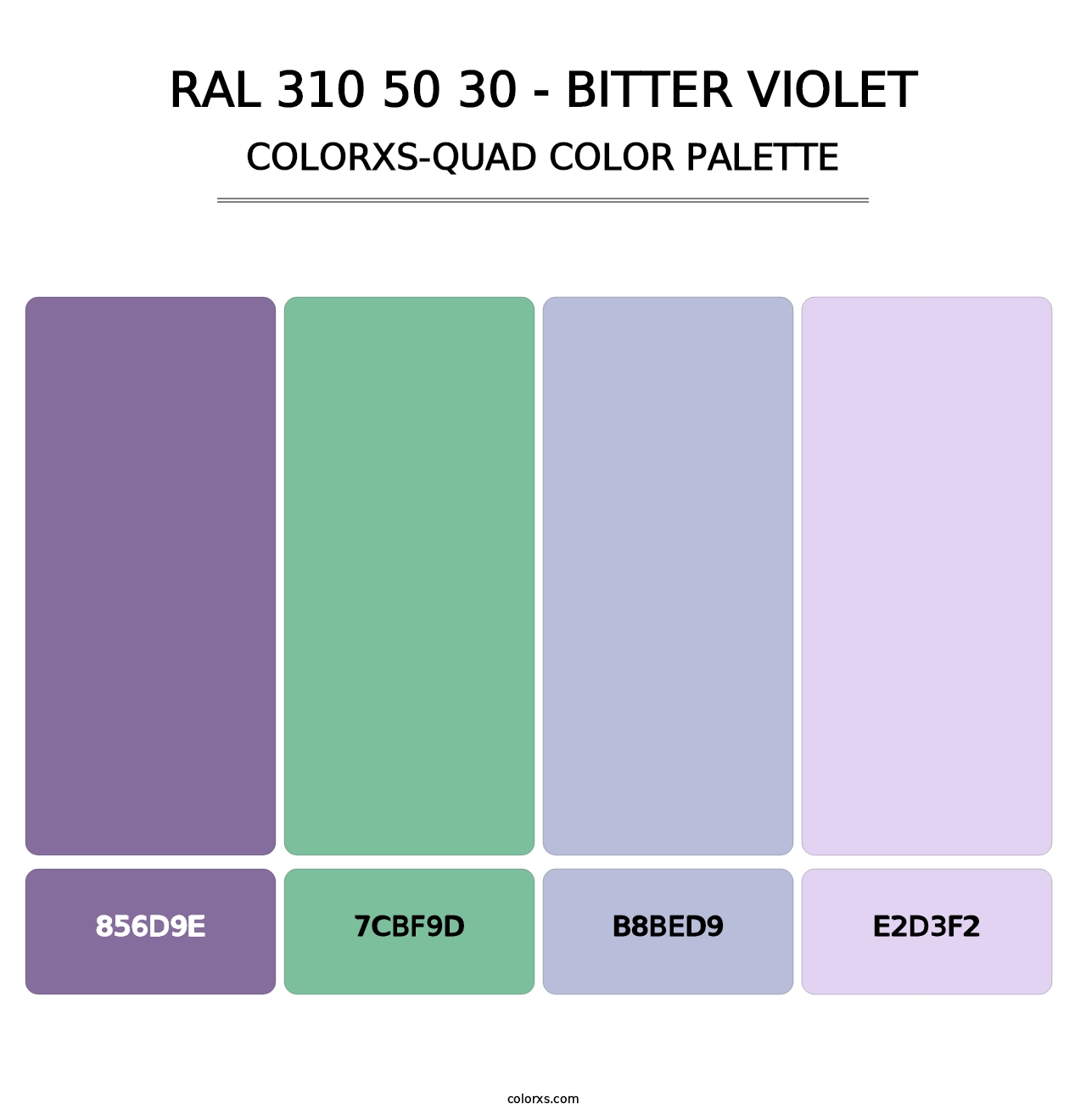 RAL 310 50 30 - Bitter Violet - Colorxs Quad Palette