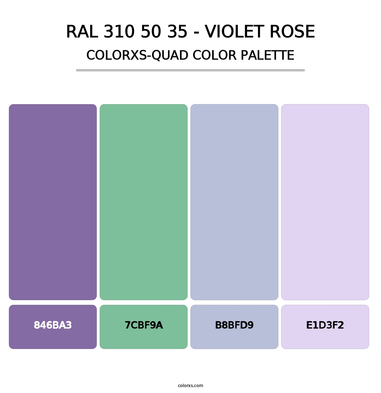 RAL 310 50 35 - Violet Rose - Colorxs Quad Palette