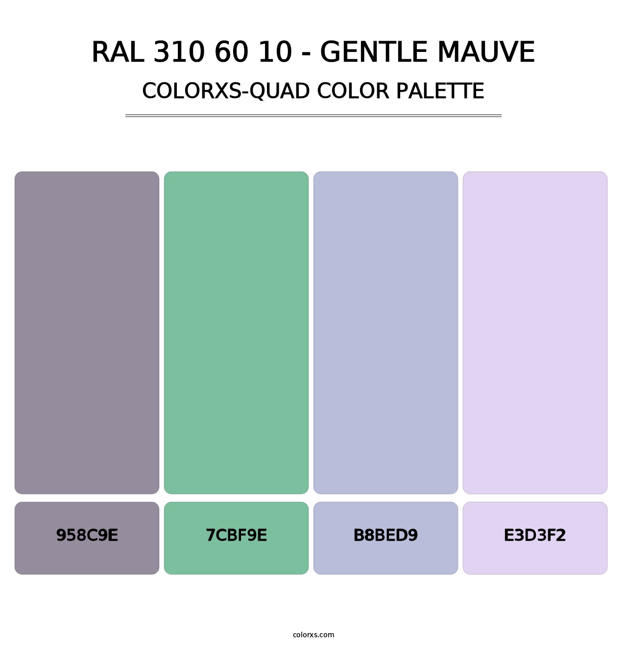 RAL 310 60 10 - Gentle Mauve - Colorxs Quad Palette