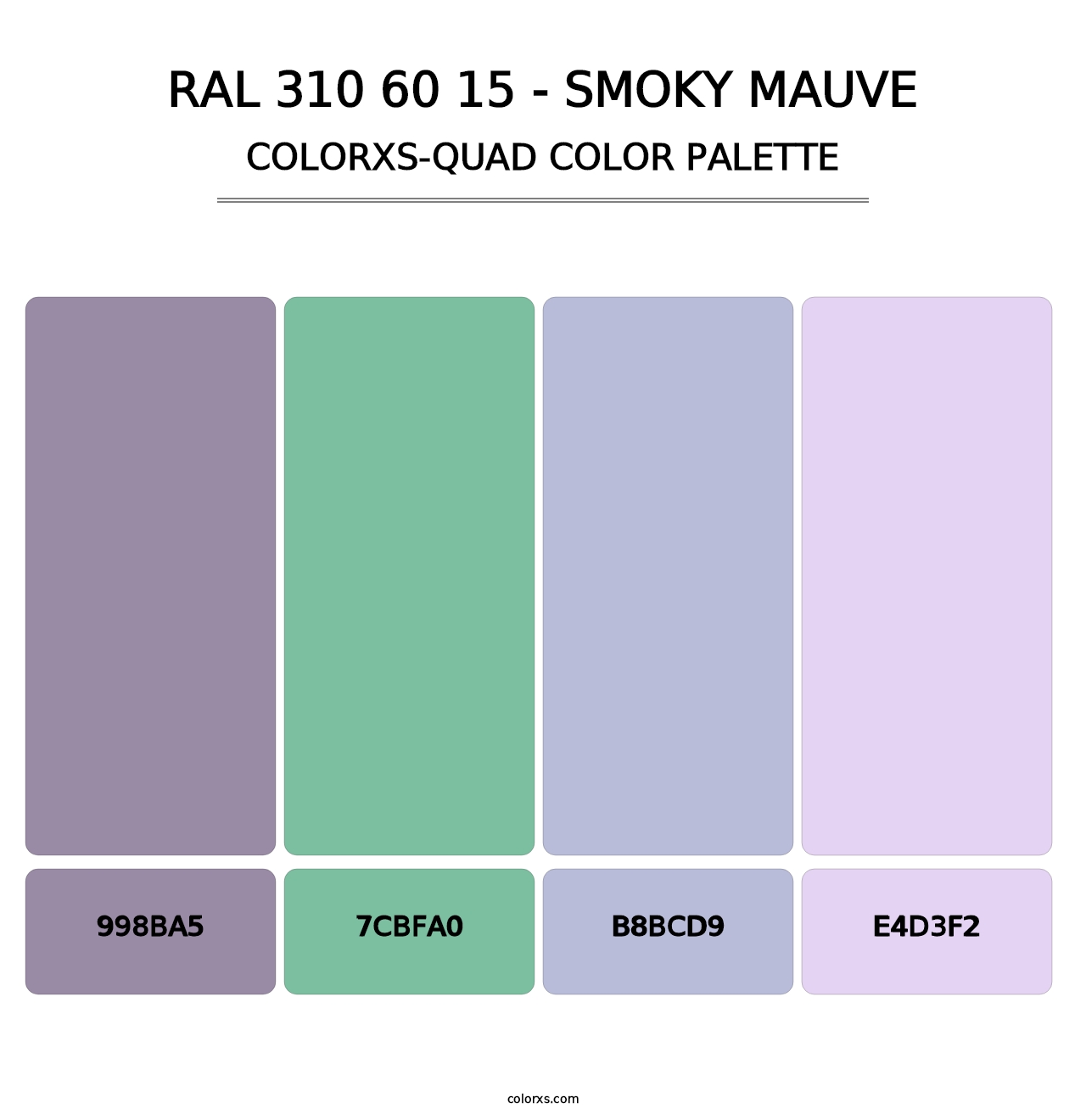 RAL 310 60 15 - Smoky Mauve - Colorxs Quad Palette