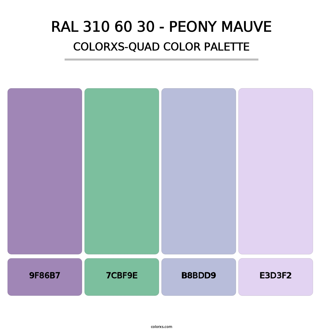 RAL 310 60 30 - Peony Mauve - Colorxs Quad Palette