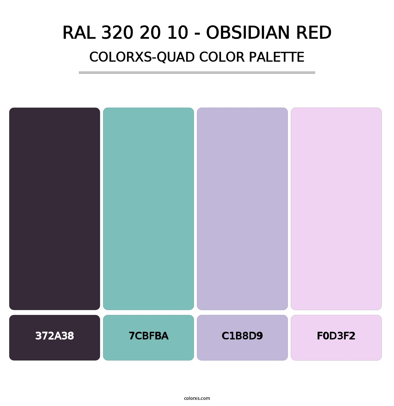 RAL 320 20 10 - Obsidian Red - Colorxs Quad Palette