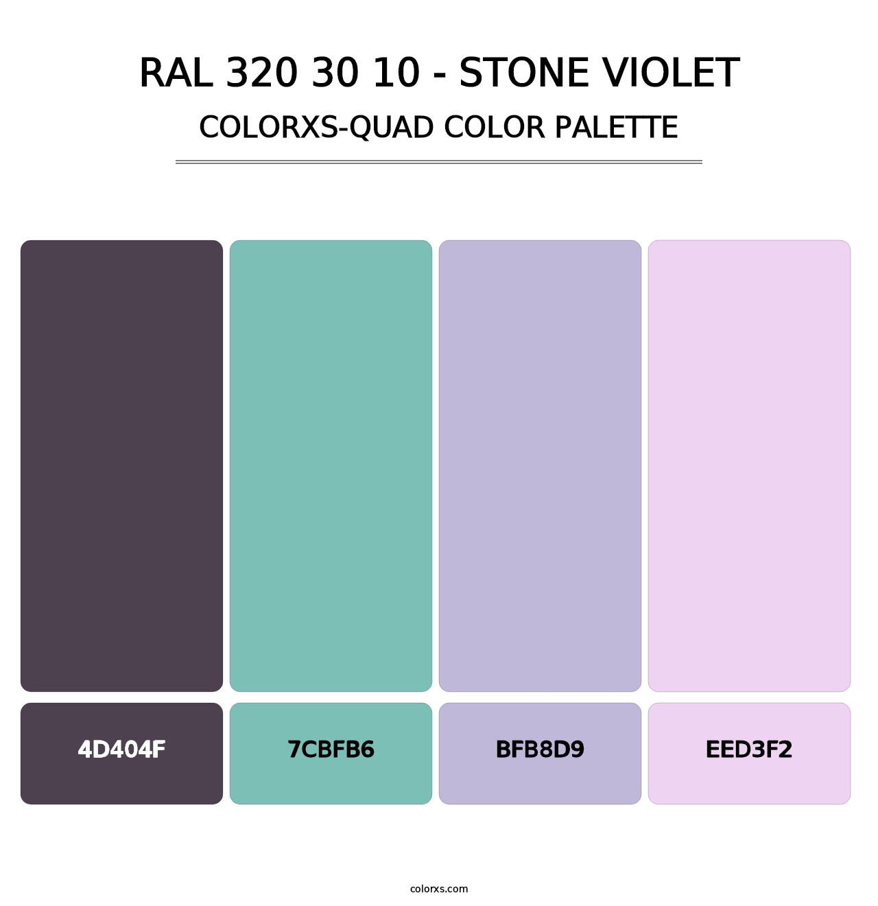 RAL 320 30 10 - Stone Violet - Colorxs Quad Palette